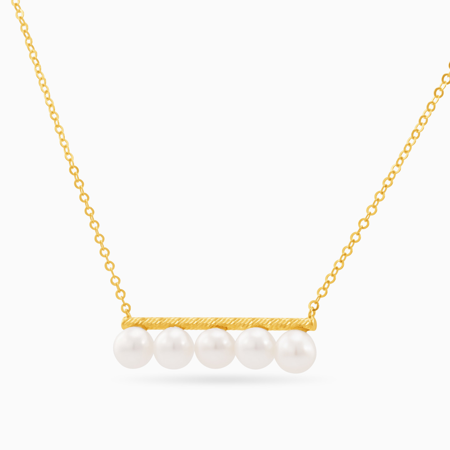 18K Gold Pearl Pendant Necklace - 2