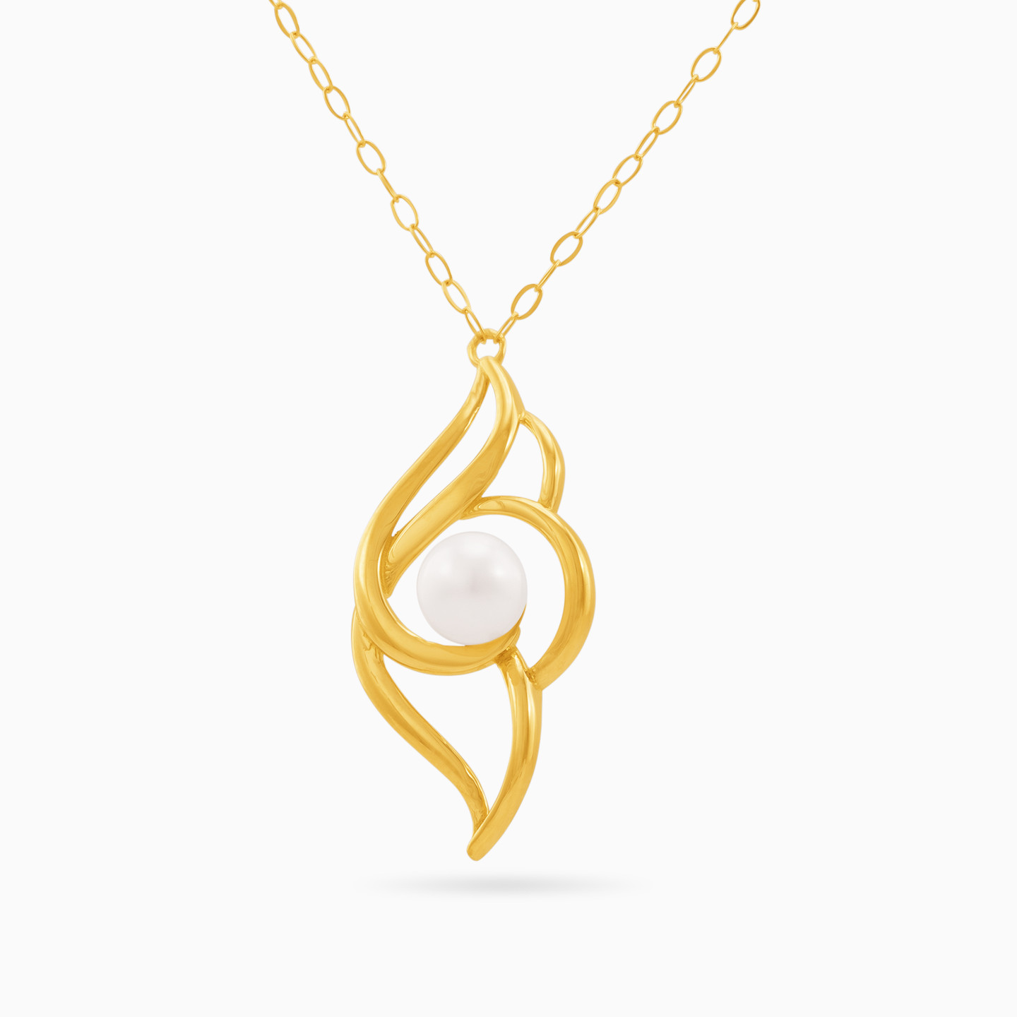 Abstract Pearl Necklace in 18K Gold Abstract Pearl Necklace in 18K Gold