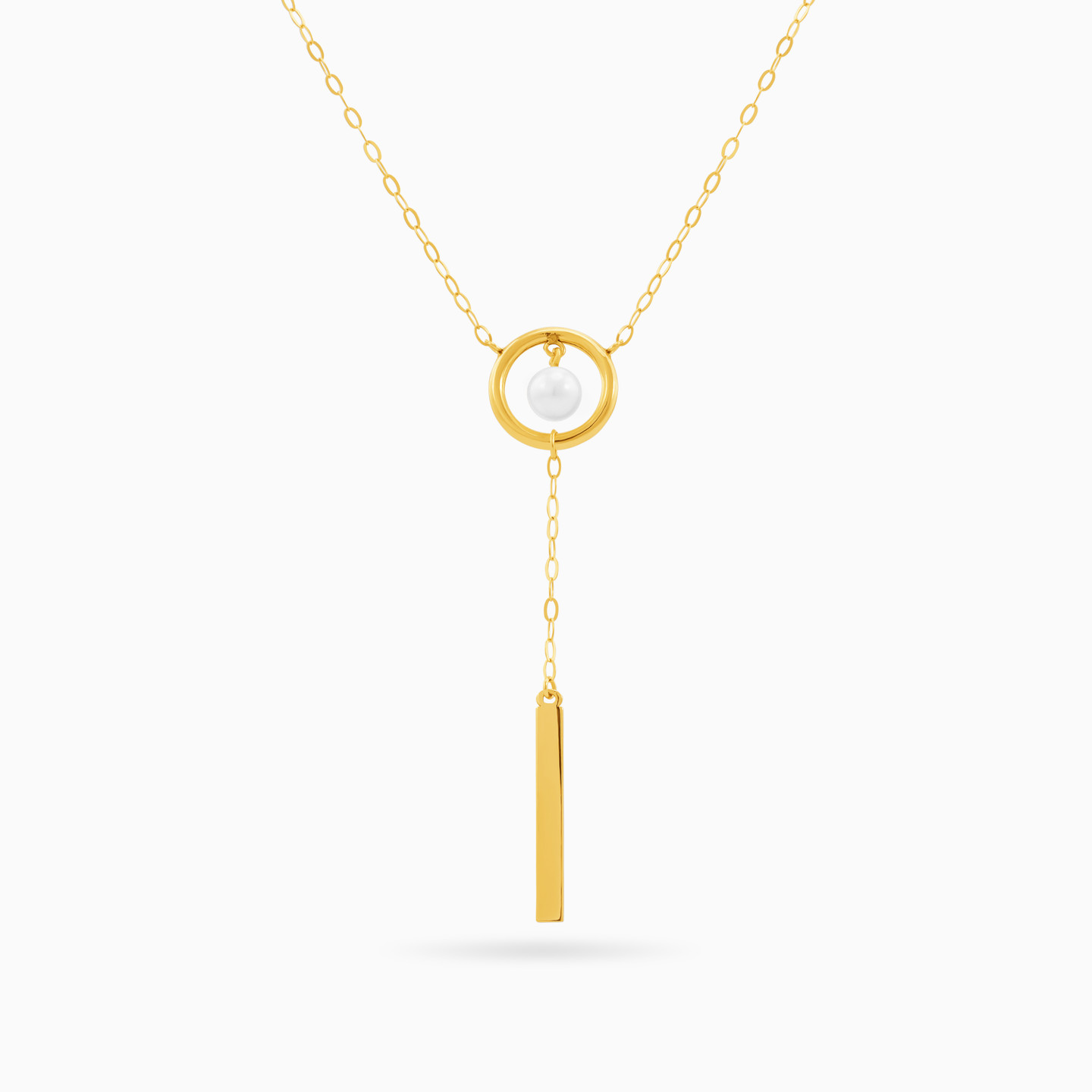 18K Gold Pearl Pendant Necklace