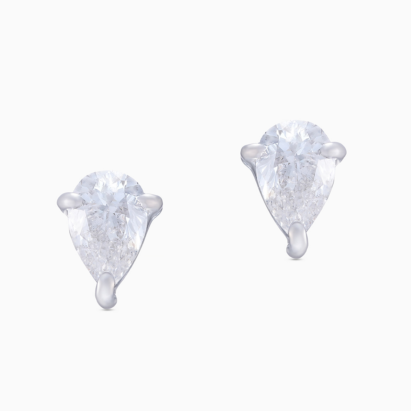 Kids Pear Diamond Stud Earrings in 18K Gold - 4 Kids Pear Diamond Stud Earrings in 18K Gold - 4
