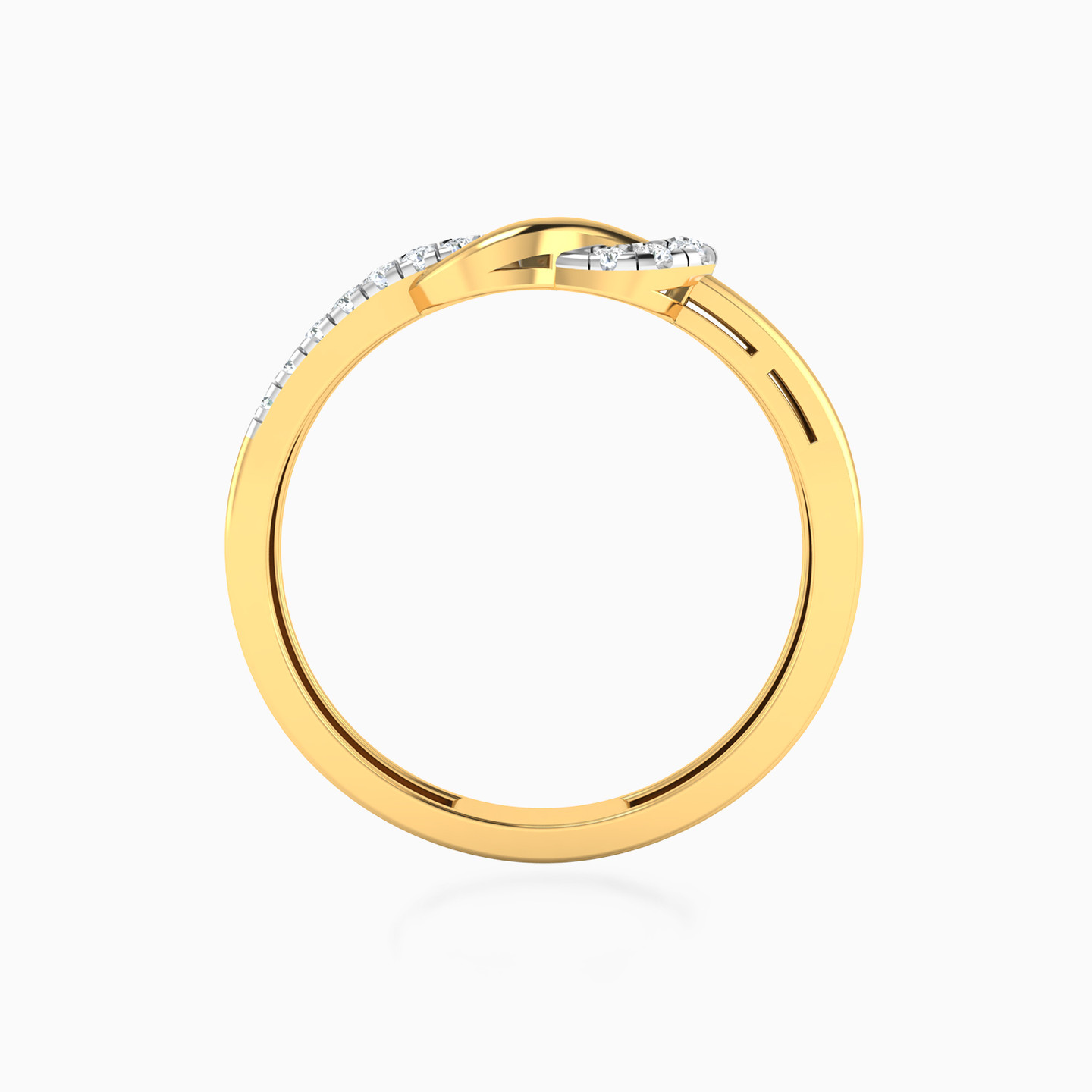 Knot Shaped Diamond Statement Ring in 18K Gold - 3