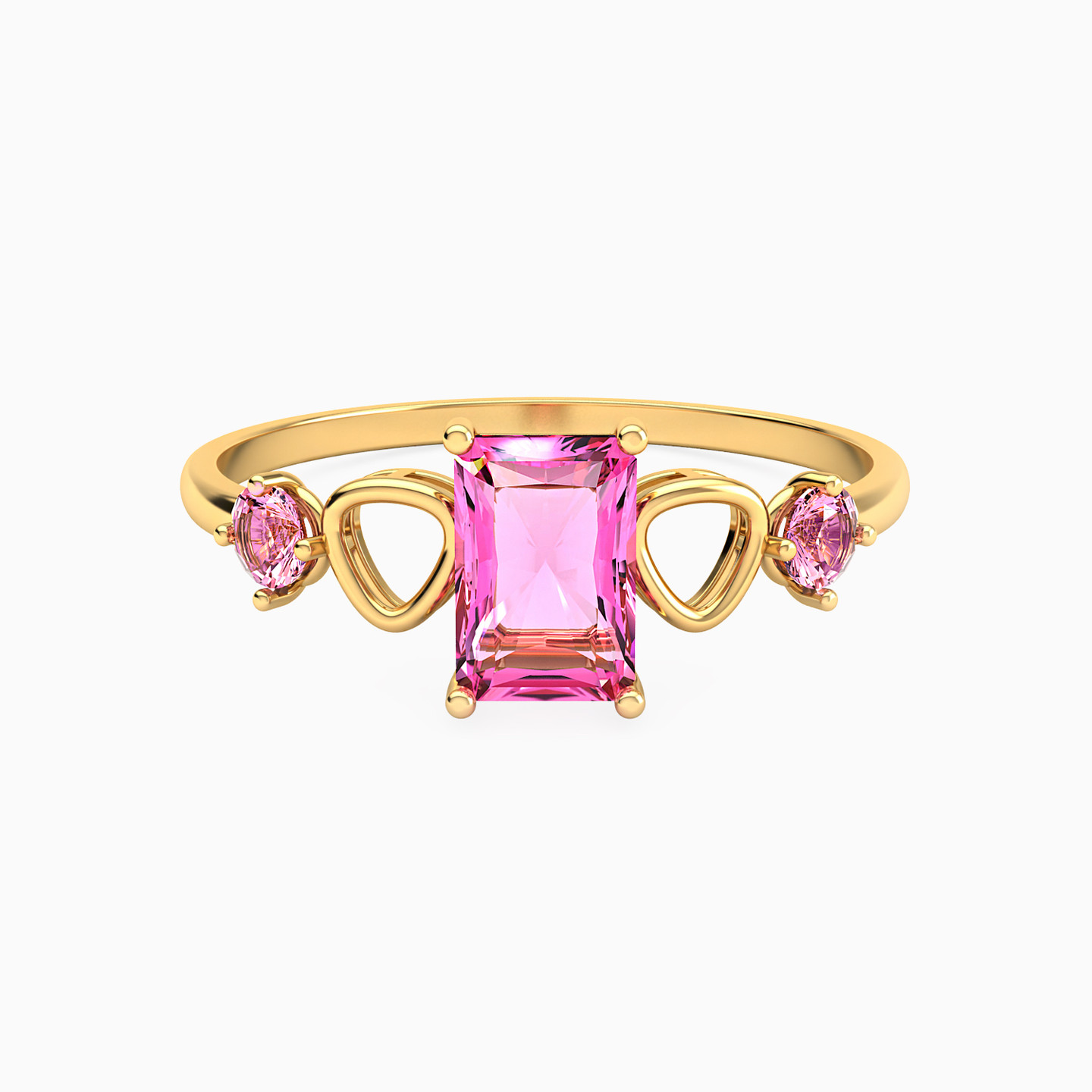Baguette Rose Stone Ring in 18K Gold Baguette Rose Stone Ring in 18K Gold