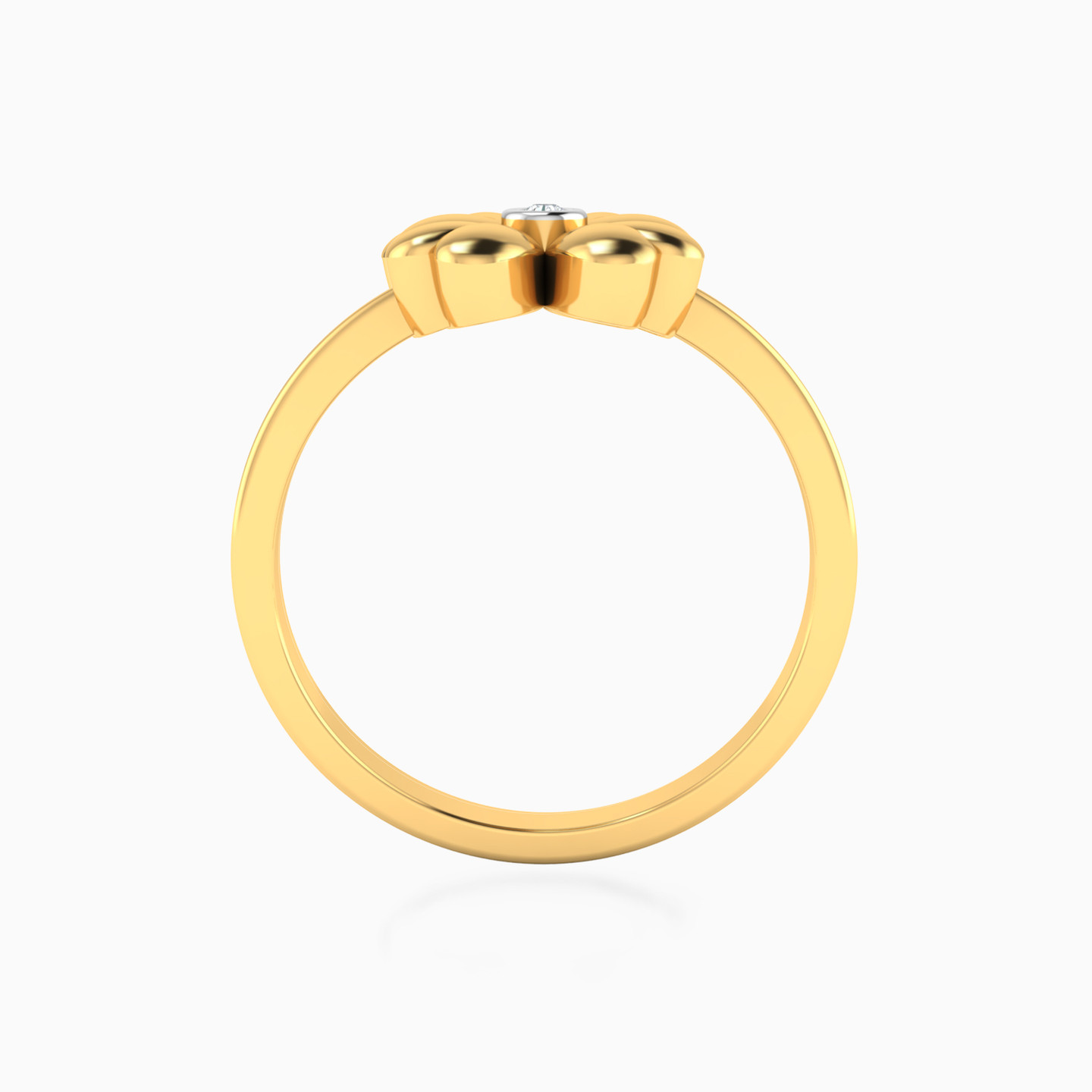 Flower Diamonds Ring in 18K Gold - 3