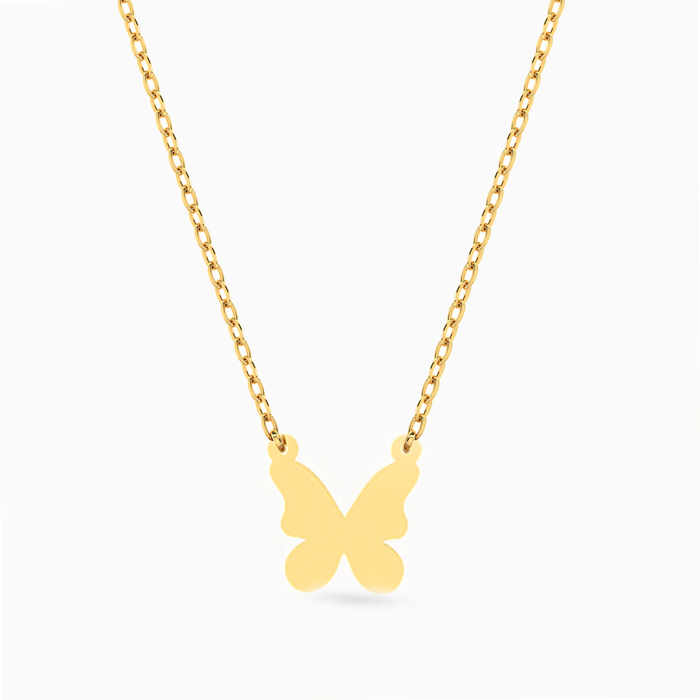Butterfly Necklace in 18K Gold - 2 Butterfly Necklace in 18K Gold - 2