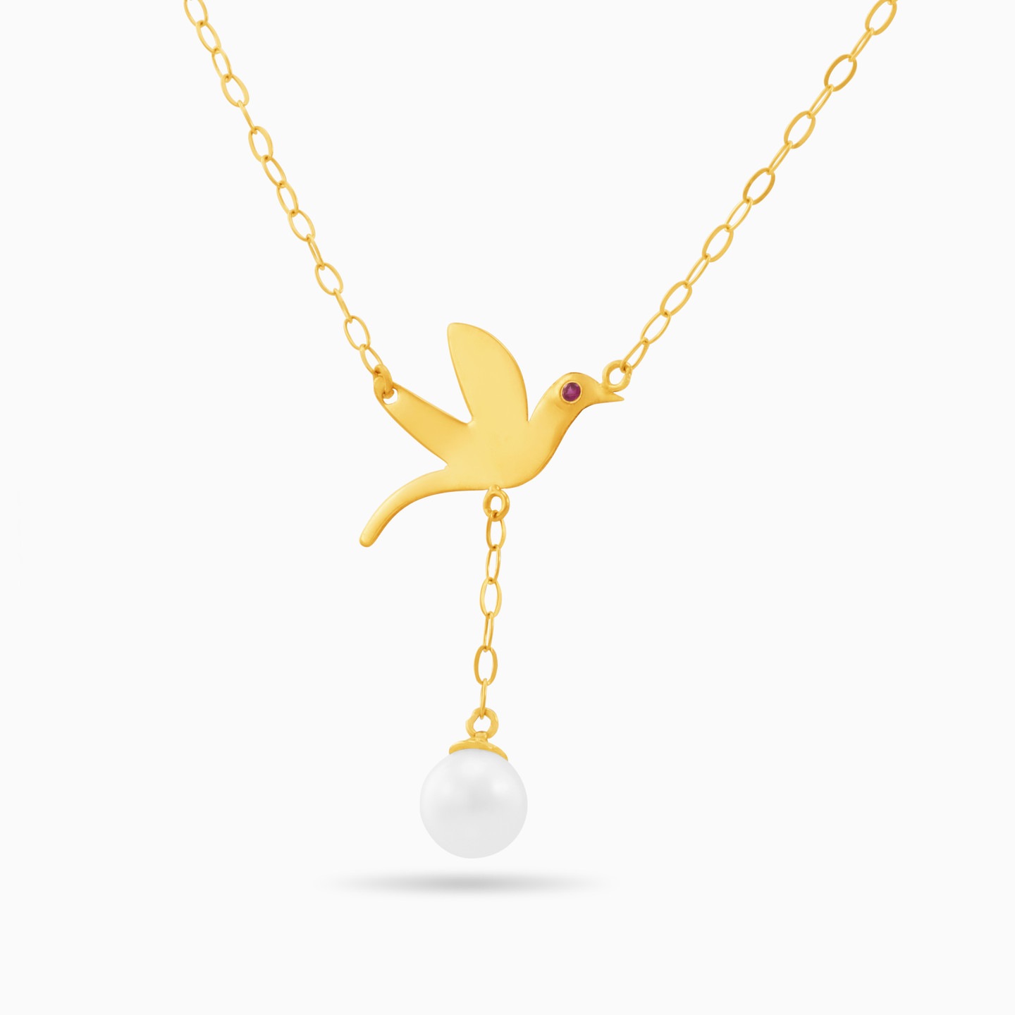18K Gold Pearl Pendant Necklace - 2
