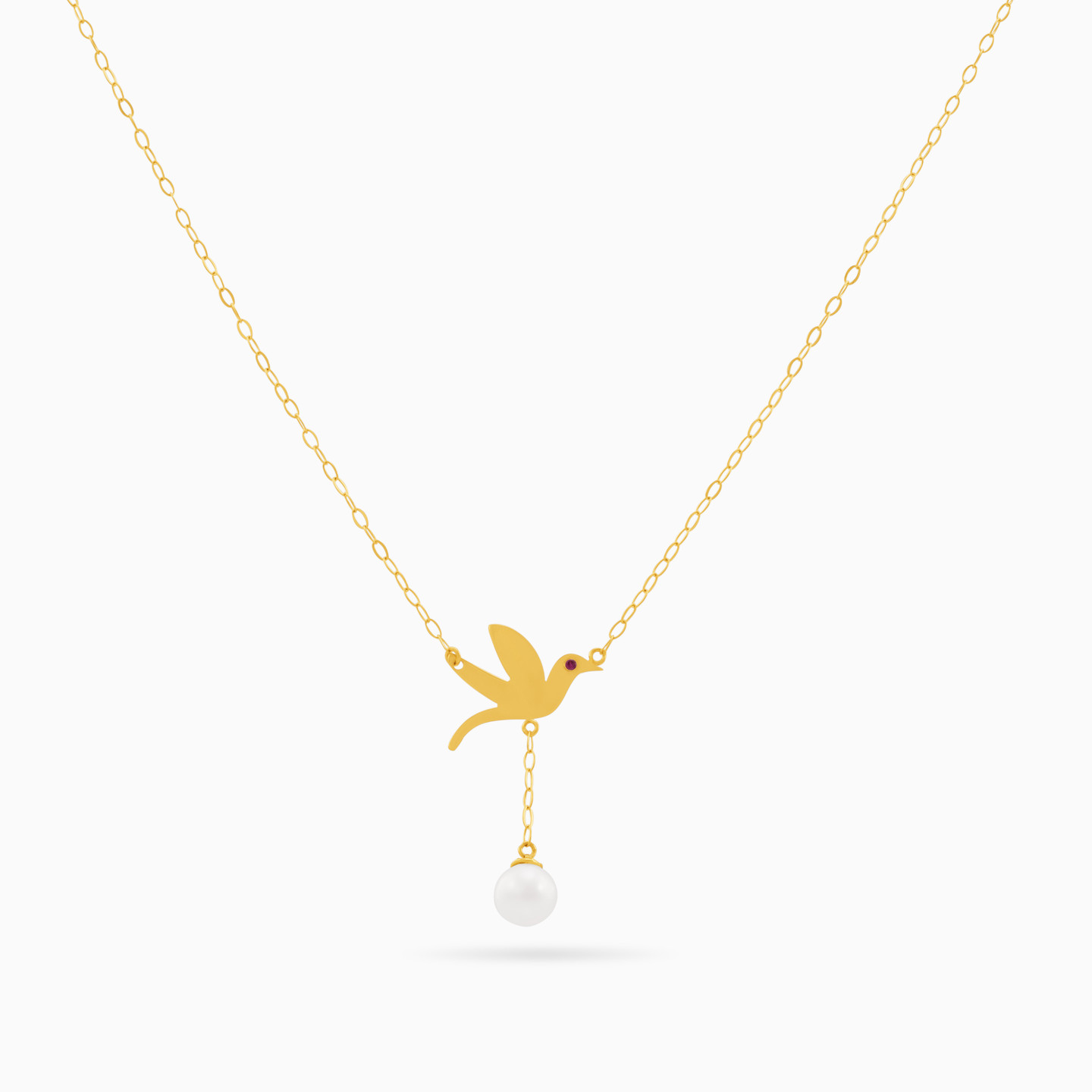 18K Gold Pearl Pendant Necklace - 3