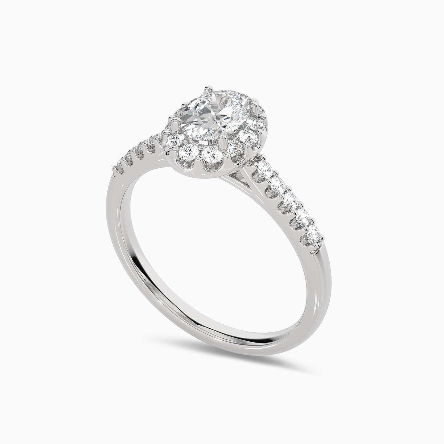 Oval Lab Grown Diamond Statement Ring in 18K Gold - 2