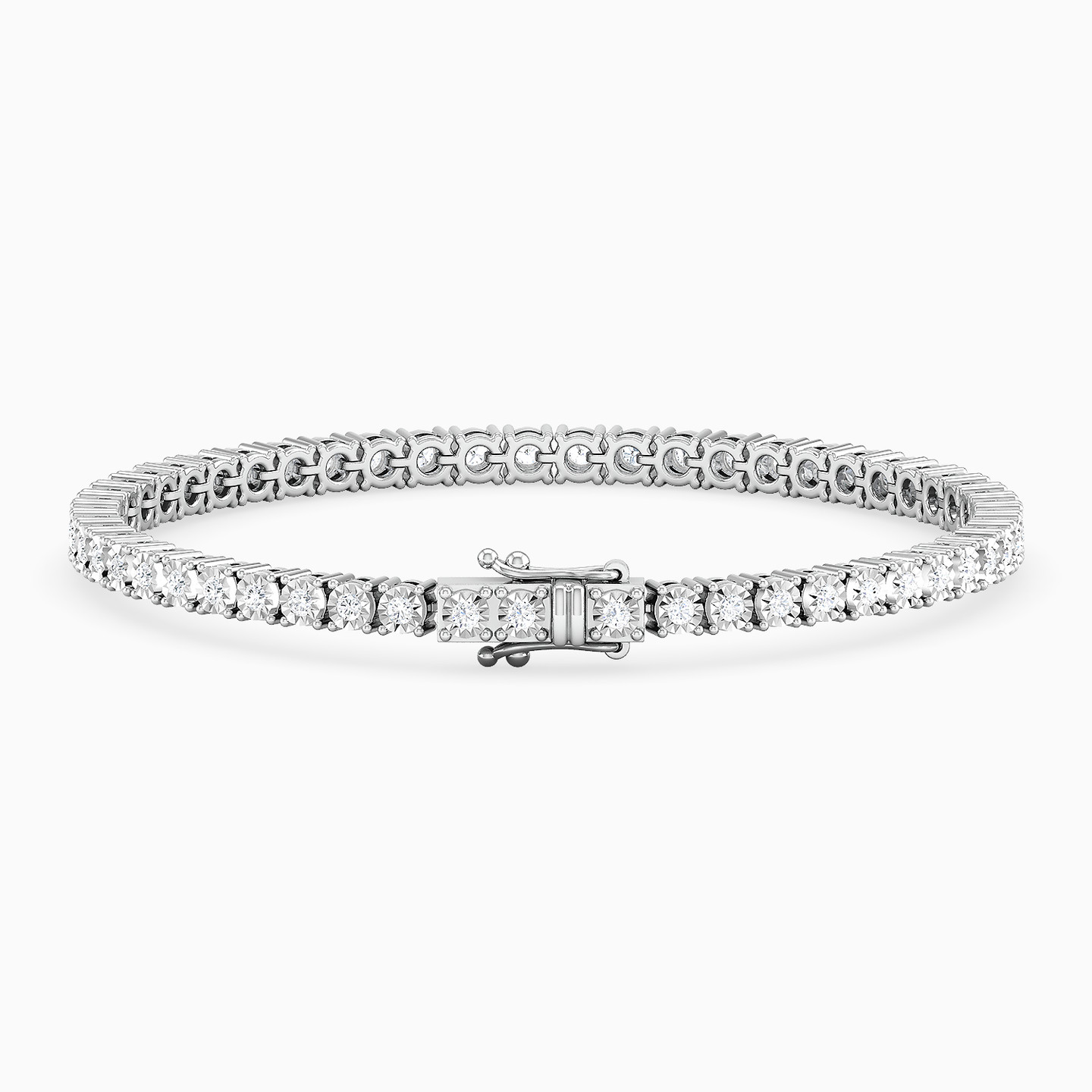 18K Gold Diamond Tennis Bracelet - 3