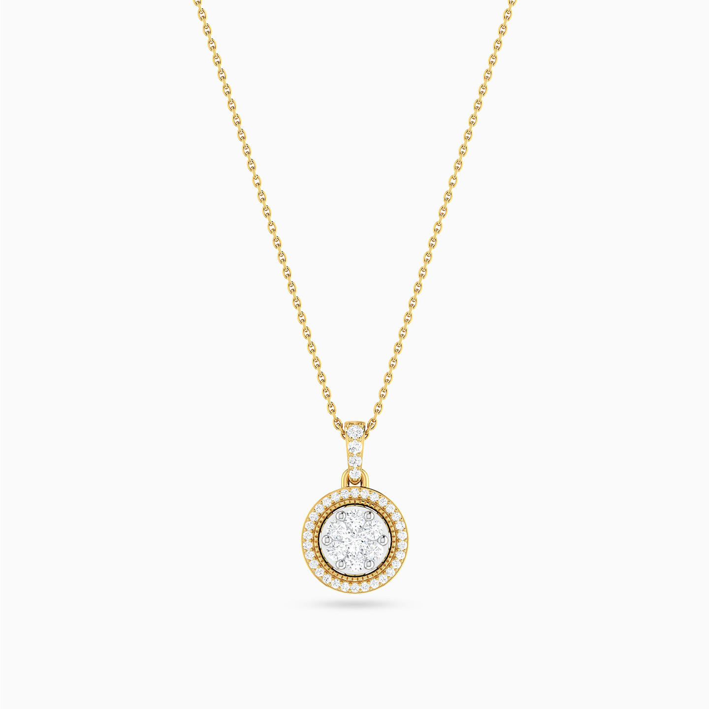 Circle Diamond Pendant in 18K Gold Circle Diamond Pendant in 18K Gold