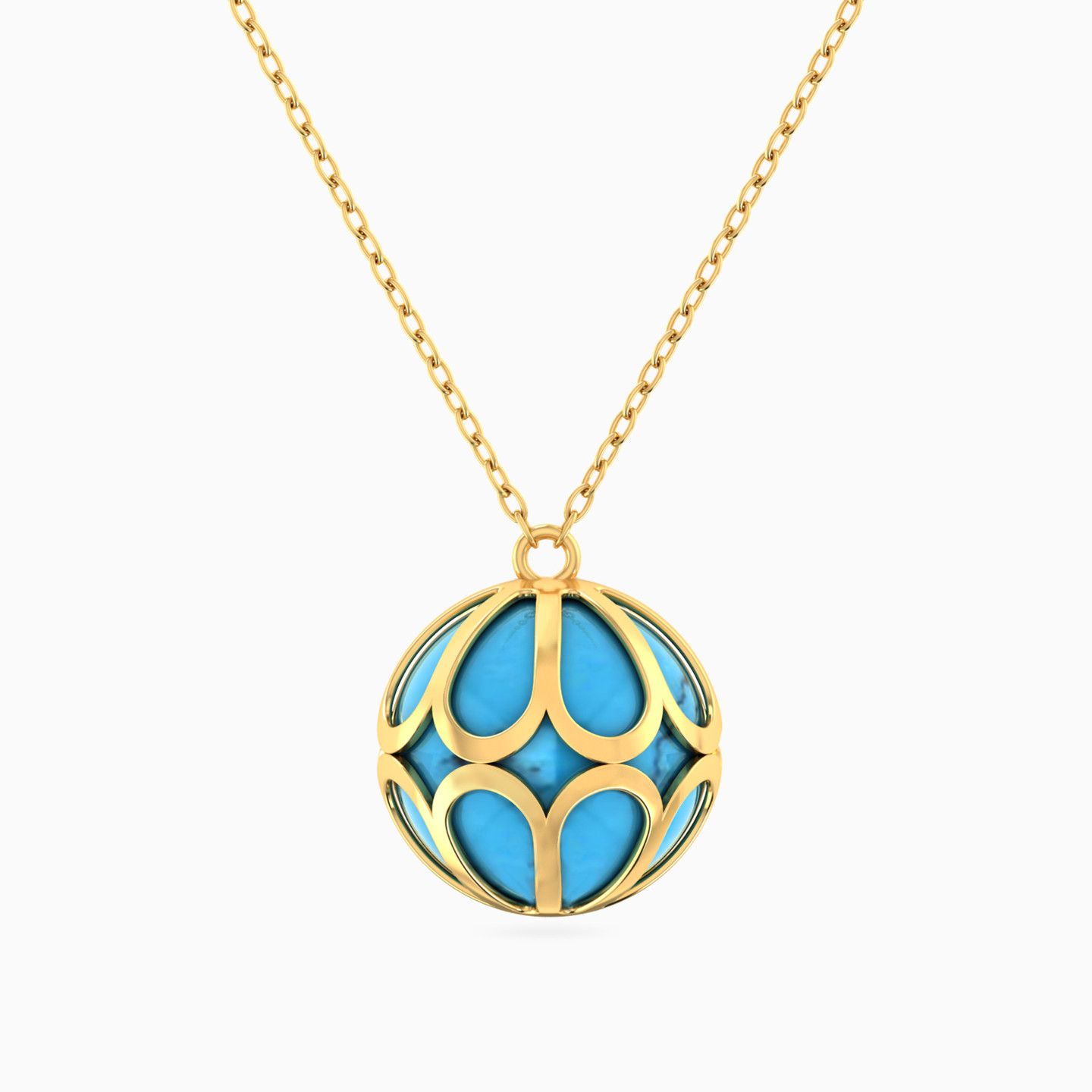 Sphere Colored Stones Necklace in 18K Gold Sphere Colored Stones Necklace in 18K Gold