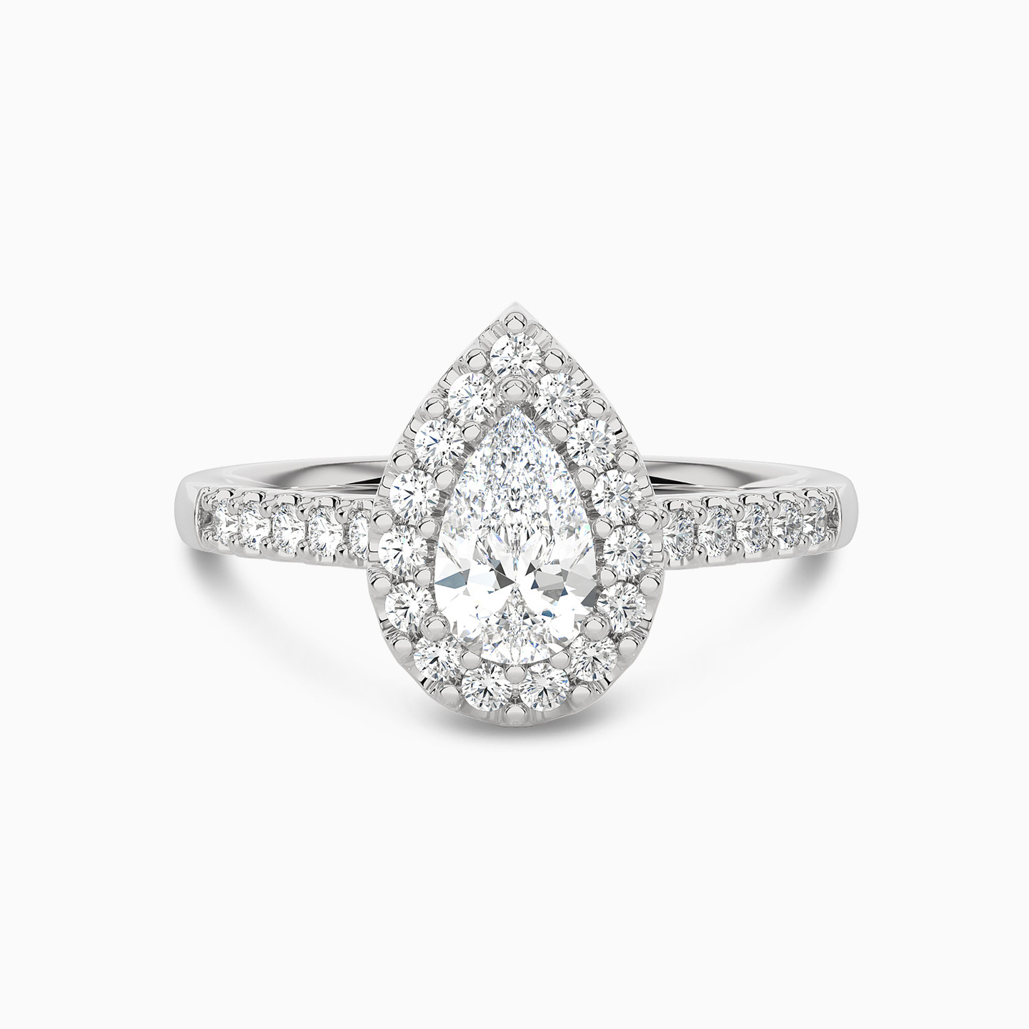 0.74 CT Pear Lab Grown Diamond Statement Ring in 18K Gold - 2 0.74 CT Pear Lab Grown Diamond Statement Ring in 18K Gold - 2