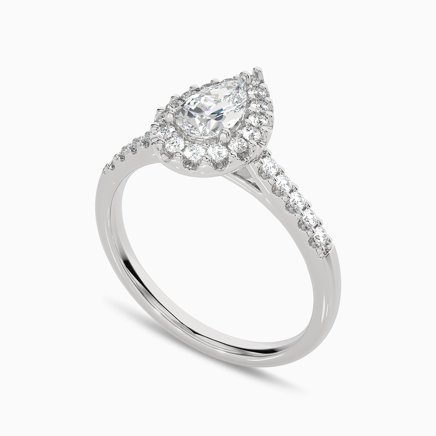 0.74 CT Pear Lab Grown Diamond Statement Ring in 18K Gold - 3 0.74 CT Pear Lab Grown Diamond Statement Ring in 18K Gold - 3