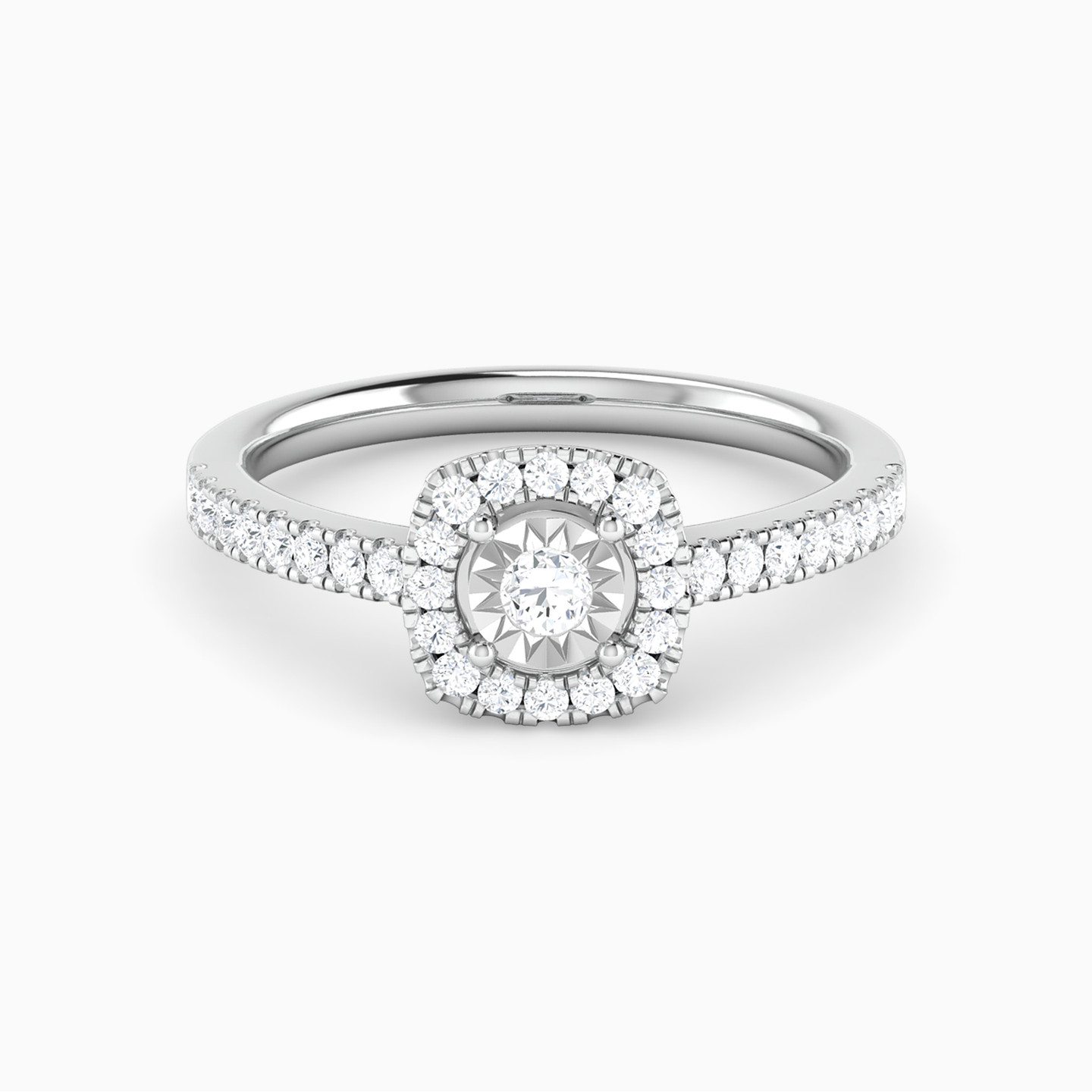 Circle Diamond Ring in 18K Gold - 2 Circle Diamond Ring in 18K Gold - 2