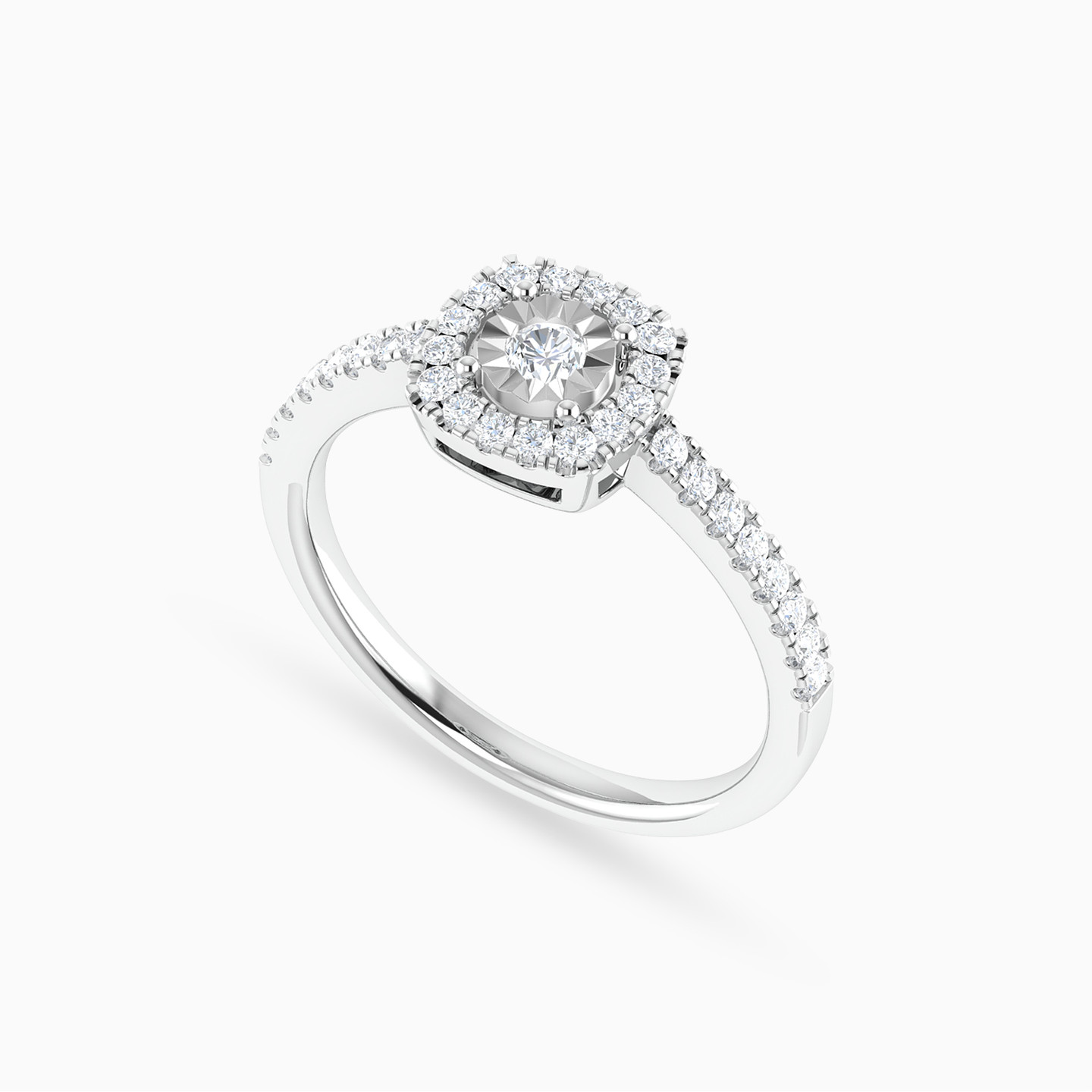 Circle Diamond Ring in 18K Gold - 4 Circle Diamond Ring in 18K Gold - 4