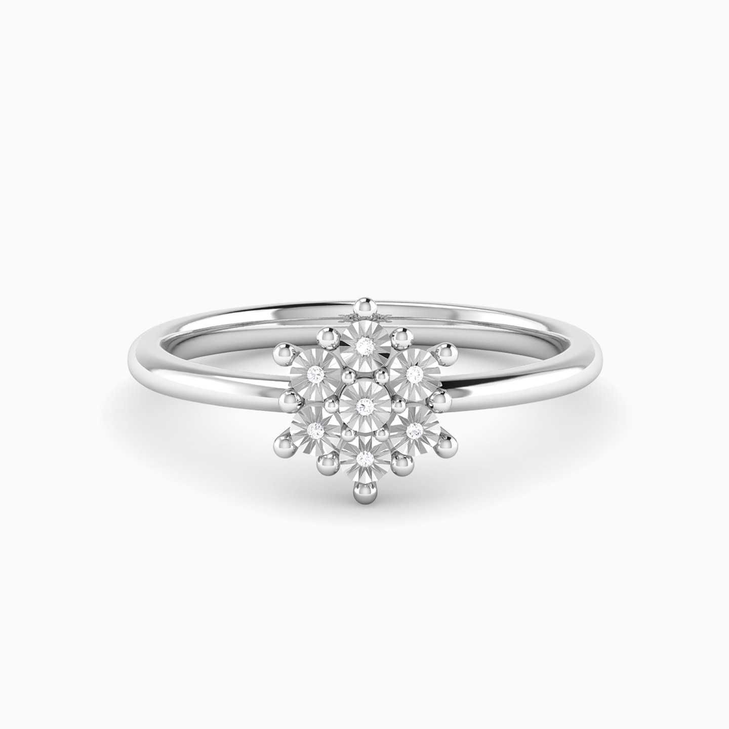 Circle Diamond Ring in 18K Gold - 2 Circle Diamond Ring in 18K Gold - 2
