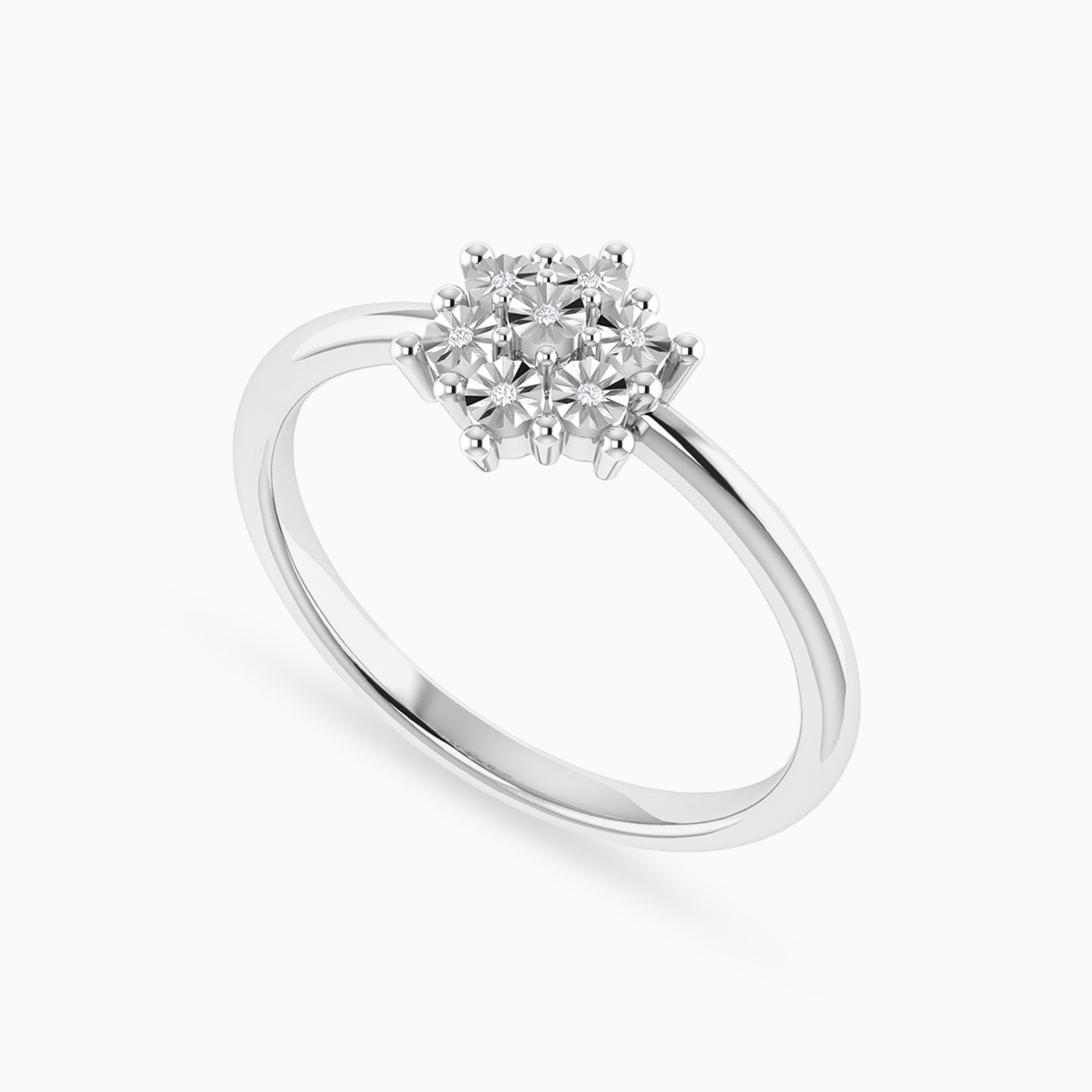 Circle Diamond Ring in 18K Gold - 4 Circle Diamond Ring in 18K Gold - 4
