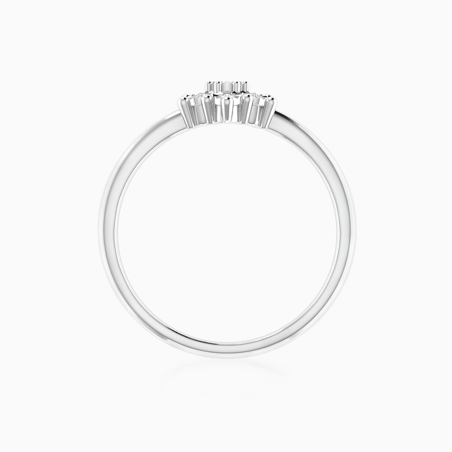 Circle Diamond Ring in 18K Gold - 5 Circle Diamond Ring in 18K Gold - 5