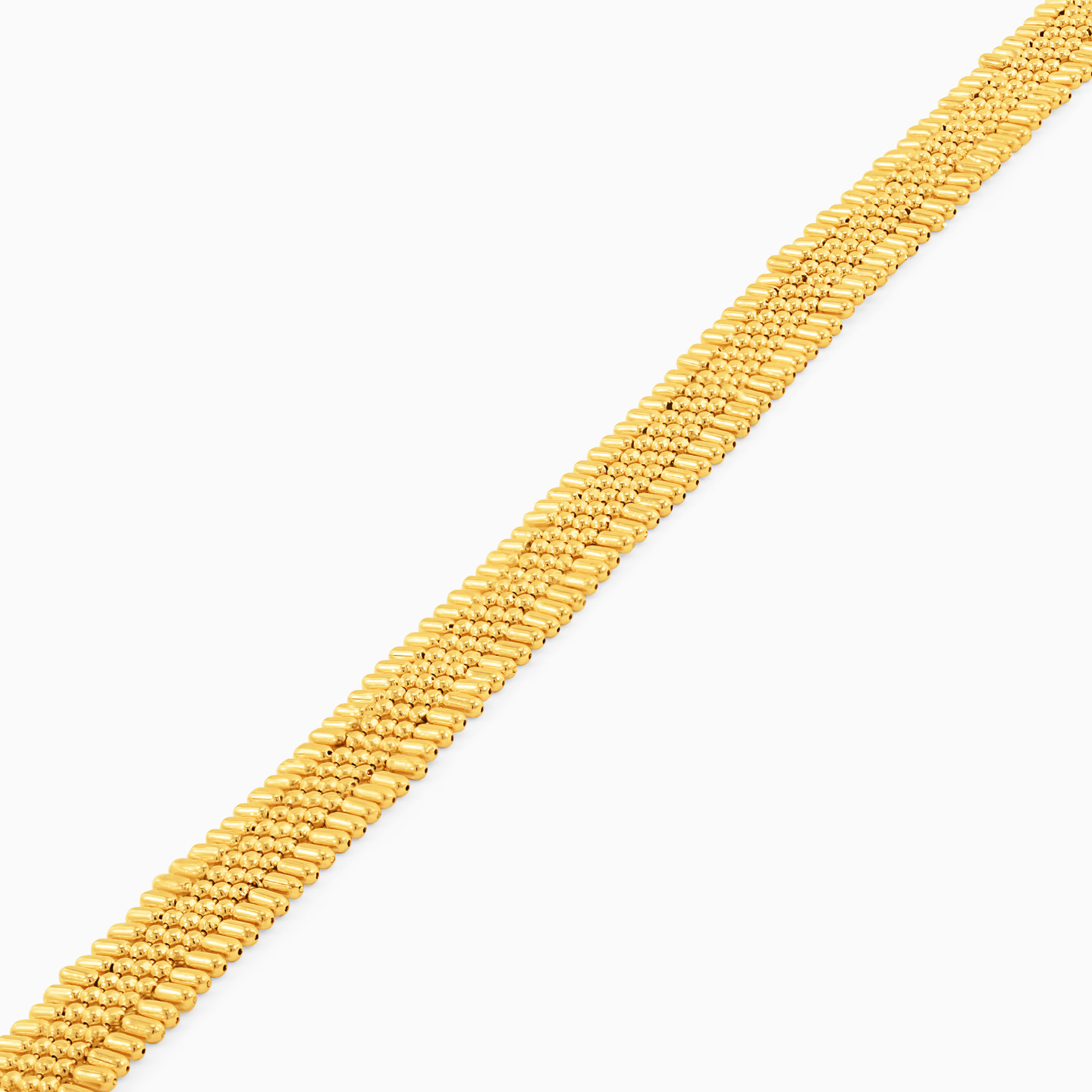 Beaded Chain Bracelet in 21K Gold - 3 Beaded Chain Bracelet in 21K Gold - 3