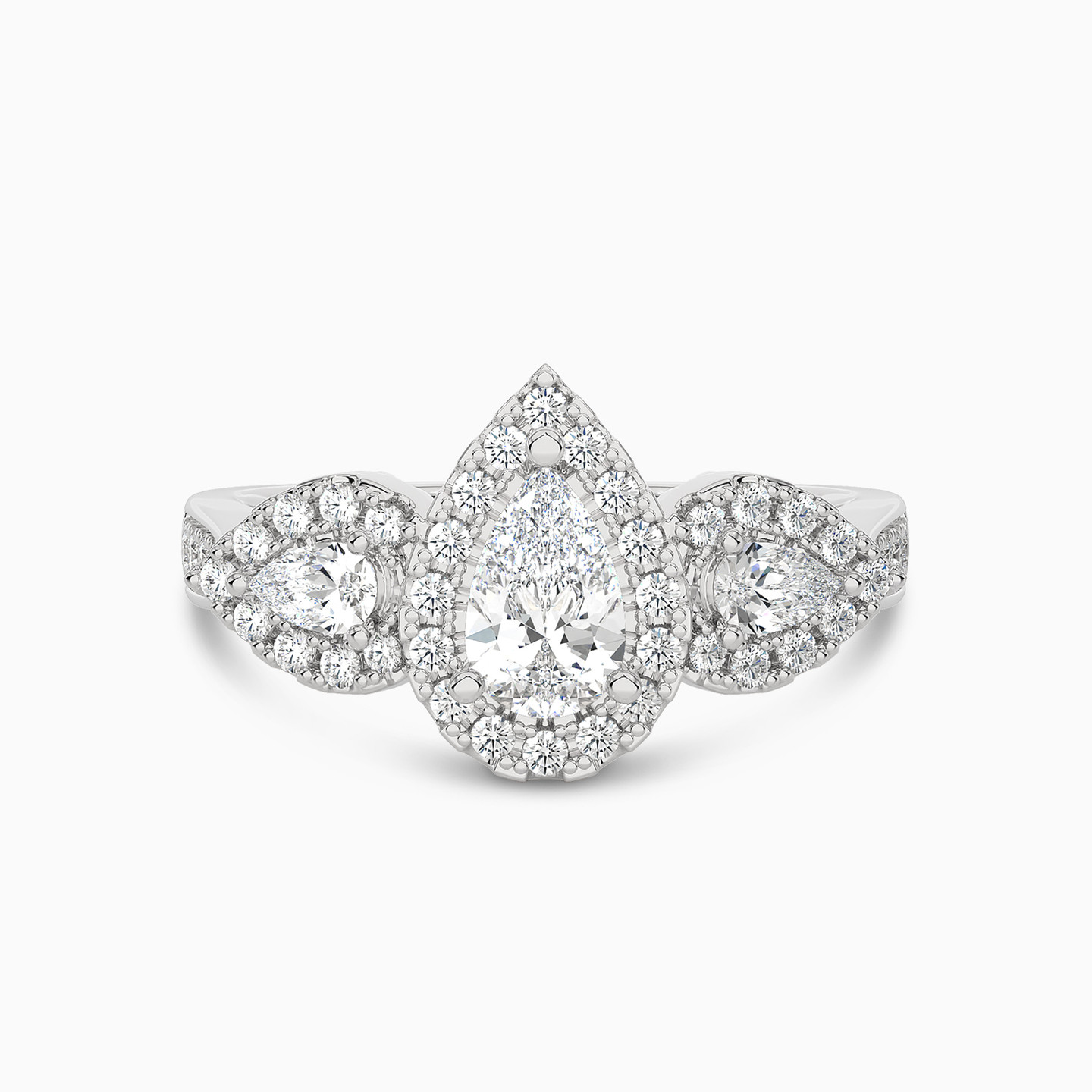 1.04 CT Pear Lab Grown Diamond Statement Ring in 18K Gold 1.04 CT Pear Lab Grown Diamond Statement Ring in 18K Gold