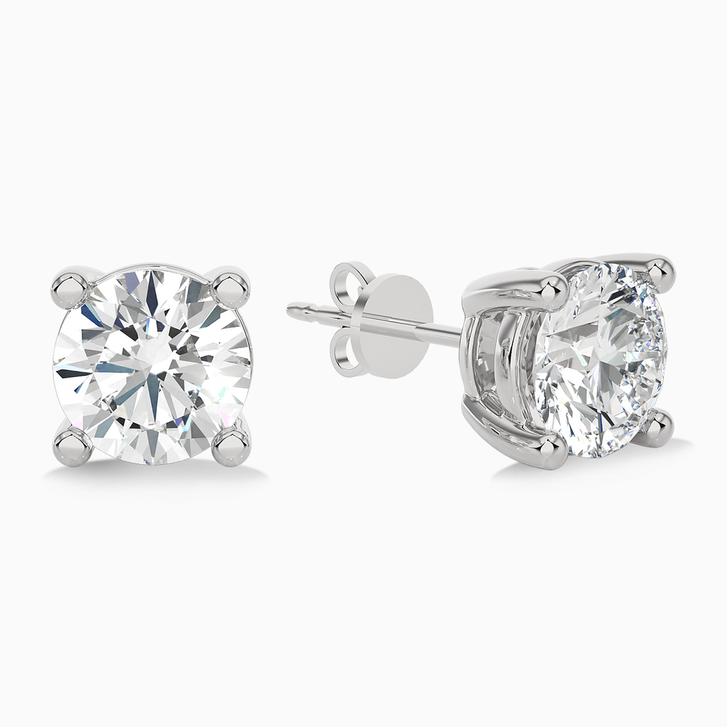 1.8 CT Brilliant Lab Grown Diamond Stud Earrings in 18K Gold - 3 1.8 CT Brilliant Lab Grown Diamond Stud Earrings in 18K Gold - 3