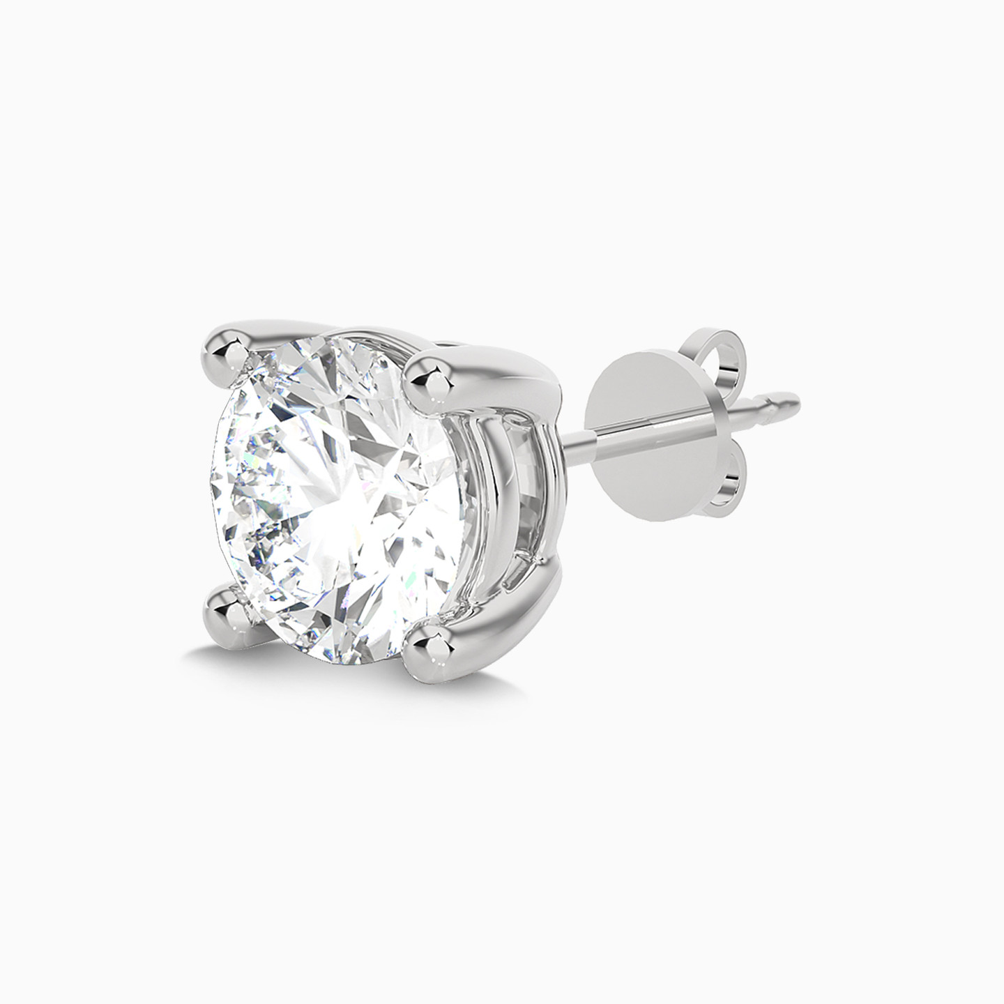 1.8 CT Brilliant Lab Grown Diamond Stud Earrings in 18K Gold - 4 1.8 CT Brilliant Lab Grown Diamond Stud Earrings in 18K Gold - 4