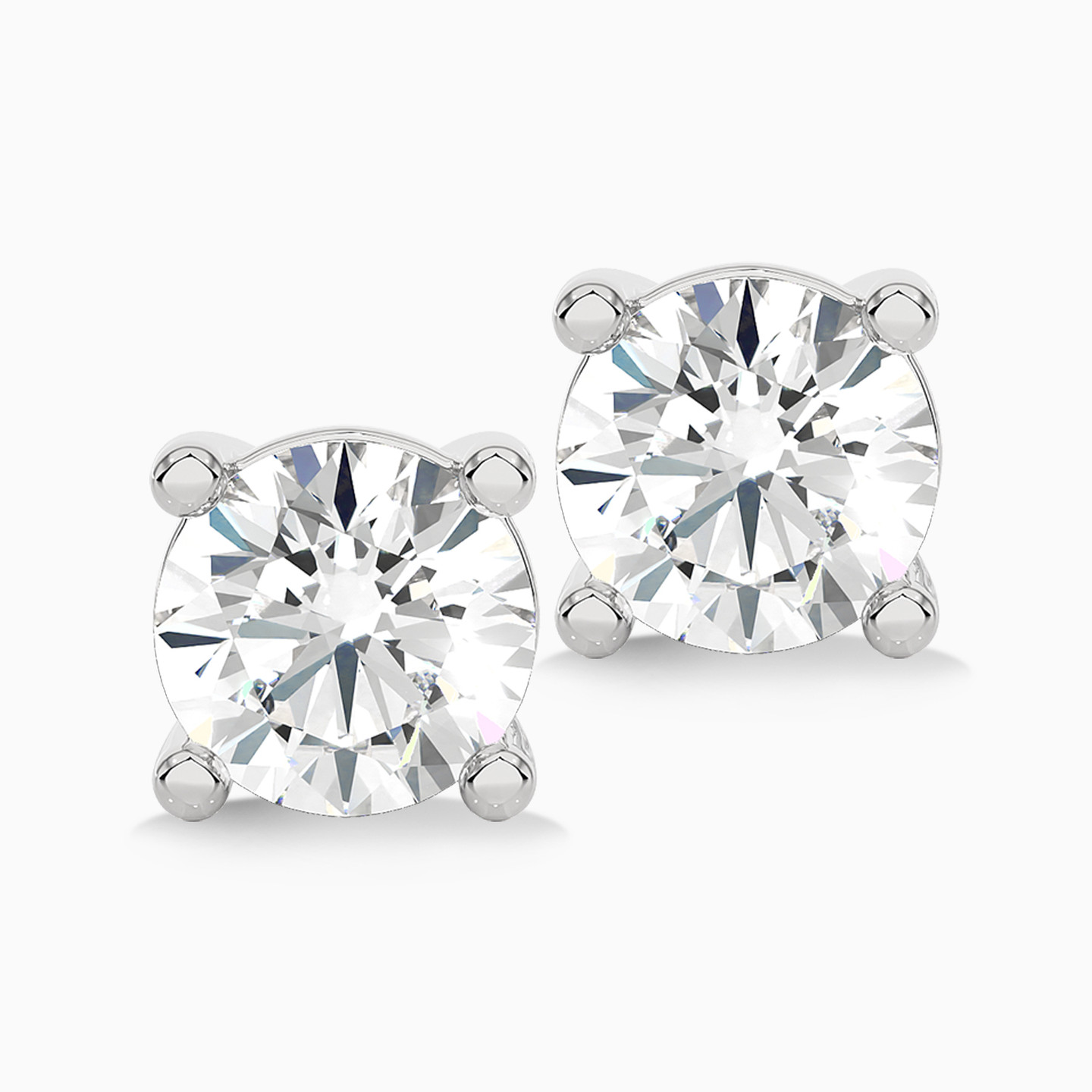 1.8 CT Brilliant Lab Grown Diamond Stud Earrings in 18K Gold - 2 1.8 CT Brilliant Lab Grown Diamond Stud Earrings in 18K Gold - 2