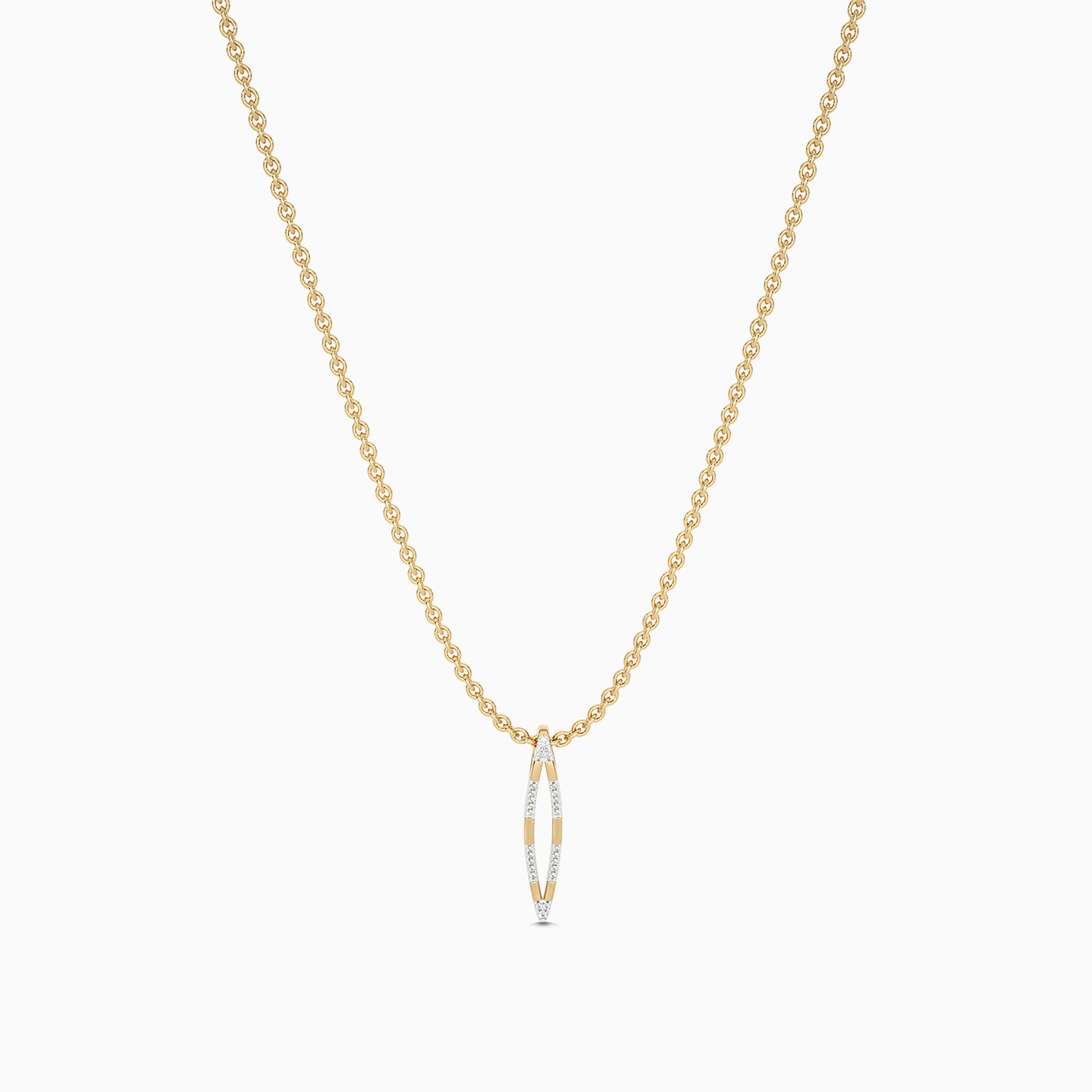 Marquise Diamond Pendant in 18K Gold - 3 Marquise Diamond Pendant in 18K Gold - 3