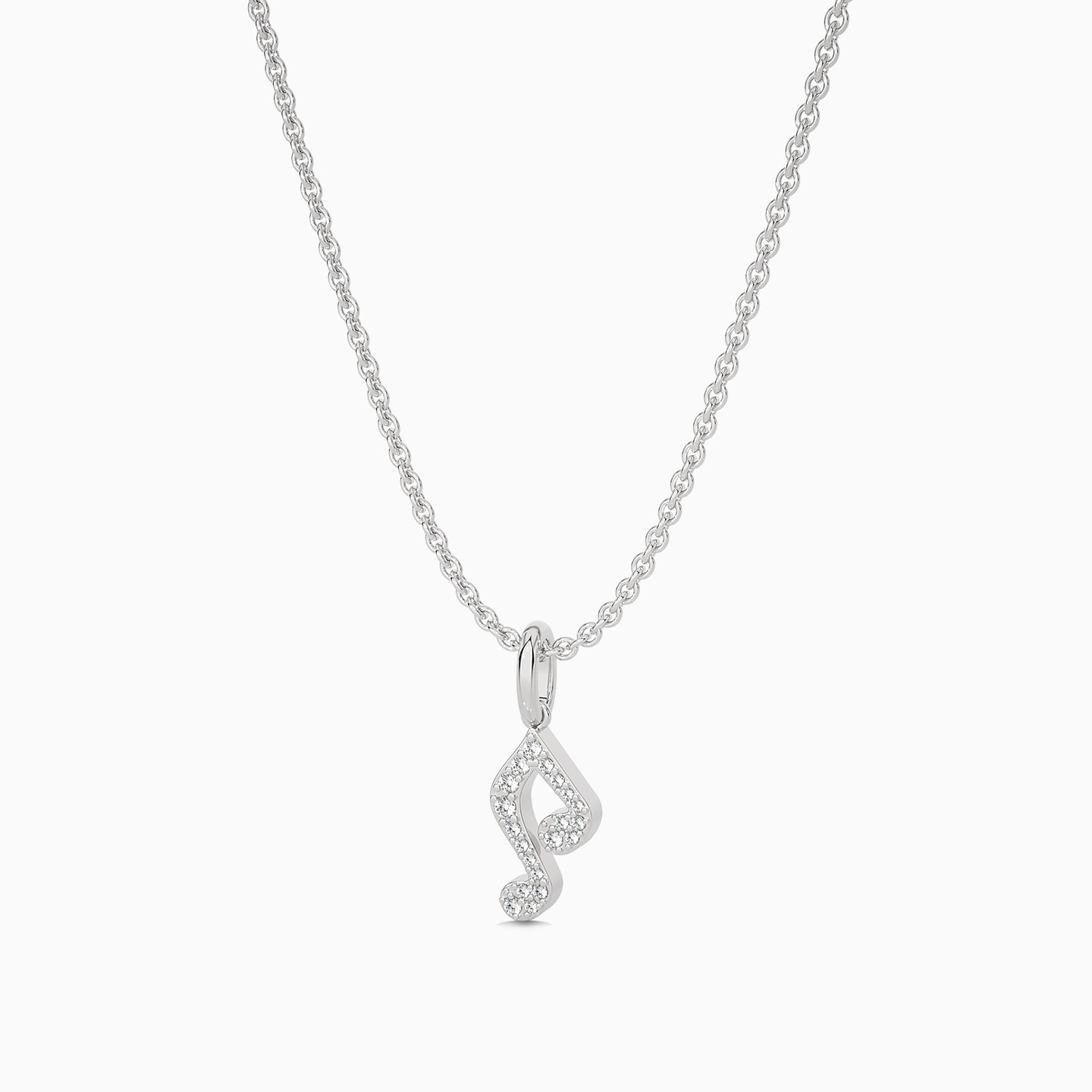 Music Note Diamond Pendant in 18K Gold - 2 Music Note Diamond Pendant in 18K Gold - 2