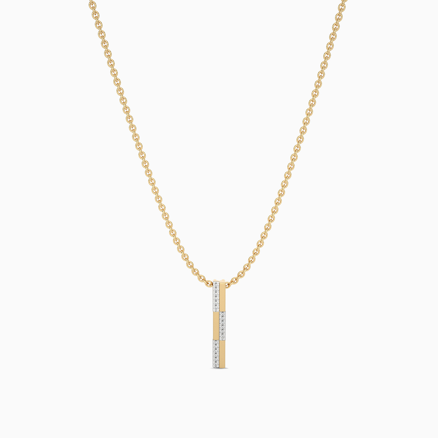 18K Gold Diamond Pendant - 2