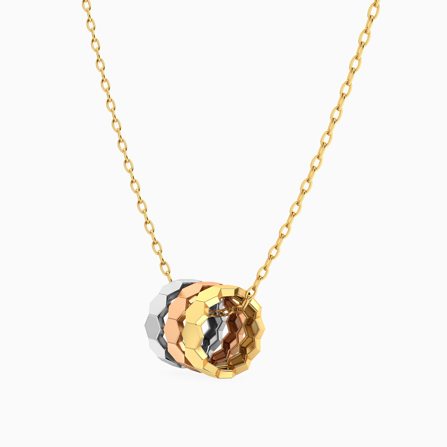 Ring Necklace in 18K Gold - 2 Ring Necklace in 18K Gold - 2