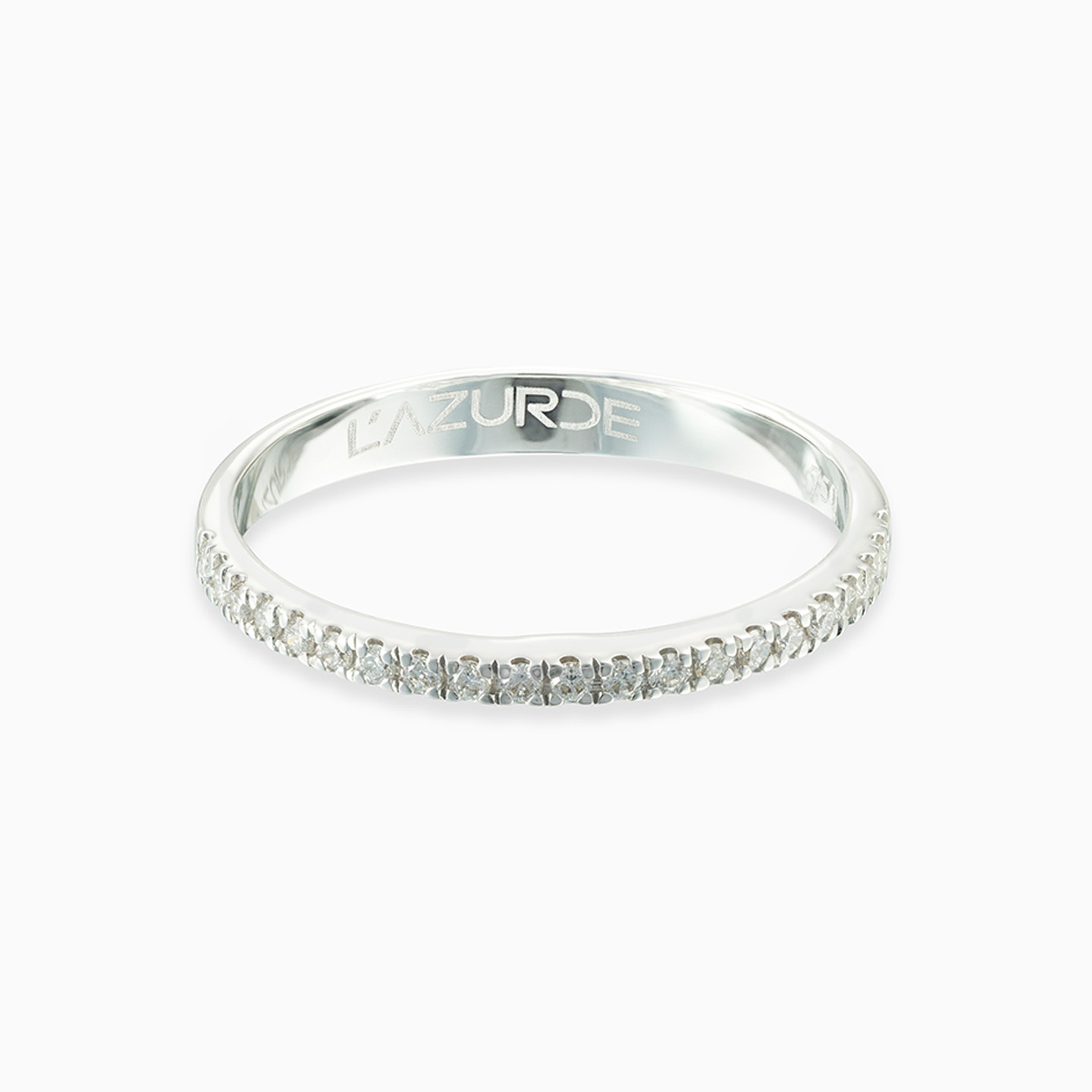 Slim Diamond Eternity Ring in 18K Gold - 2 Slim Diamond Eternity Ring in 18K Gold - 2