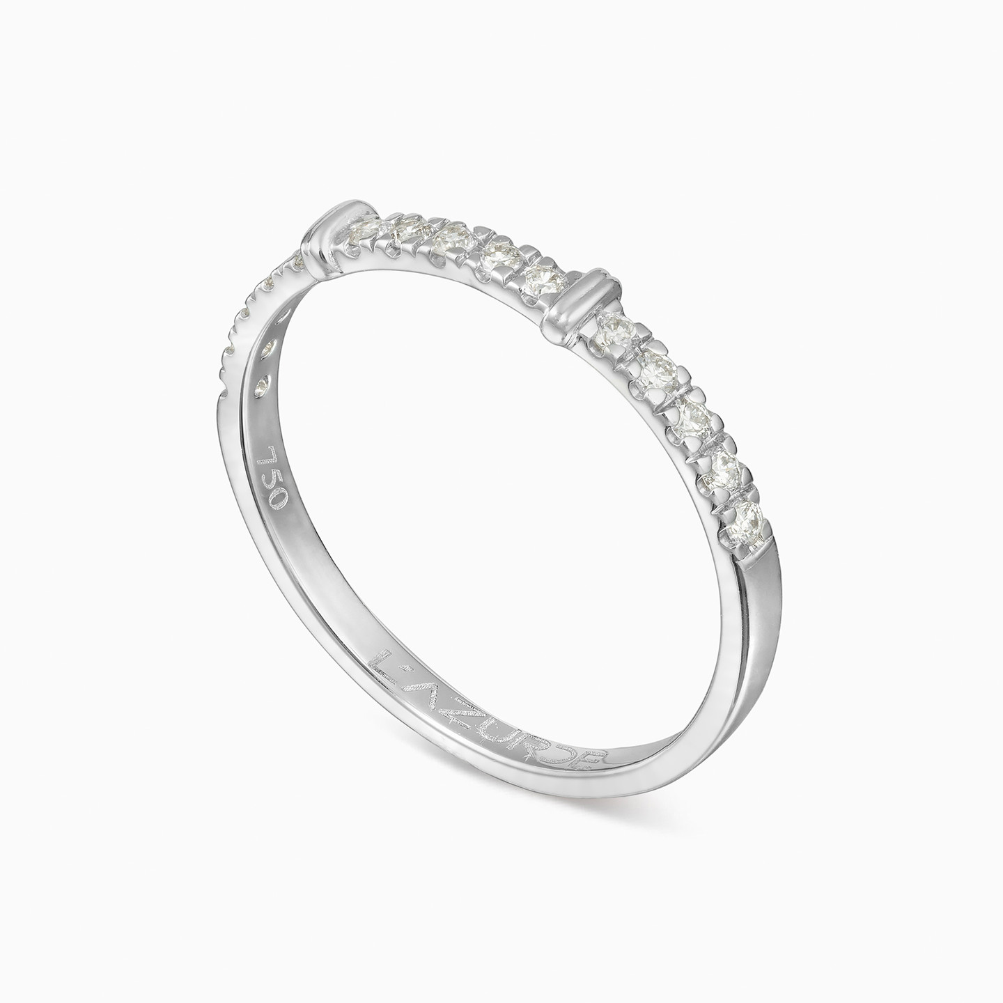 Slim Diamond Eternity Ring in 18K Gold - 3 Slim Diamond Eternity Ring in 18K Gold - 3