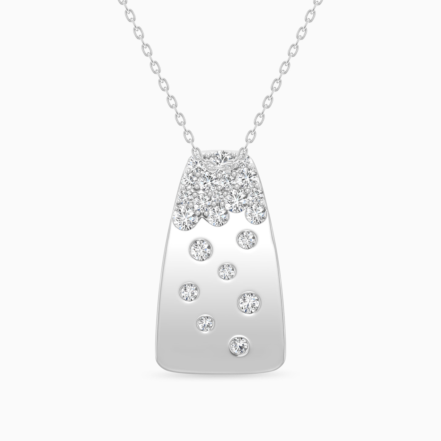 Rectangle Diamond Pendant in 18K Gold Rectangle Diamond Pendant in 18K Gold