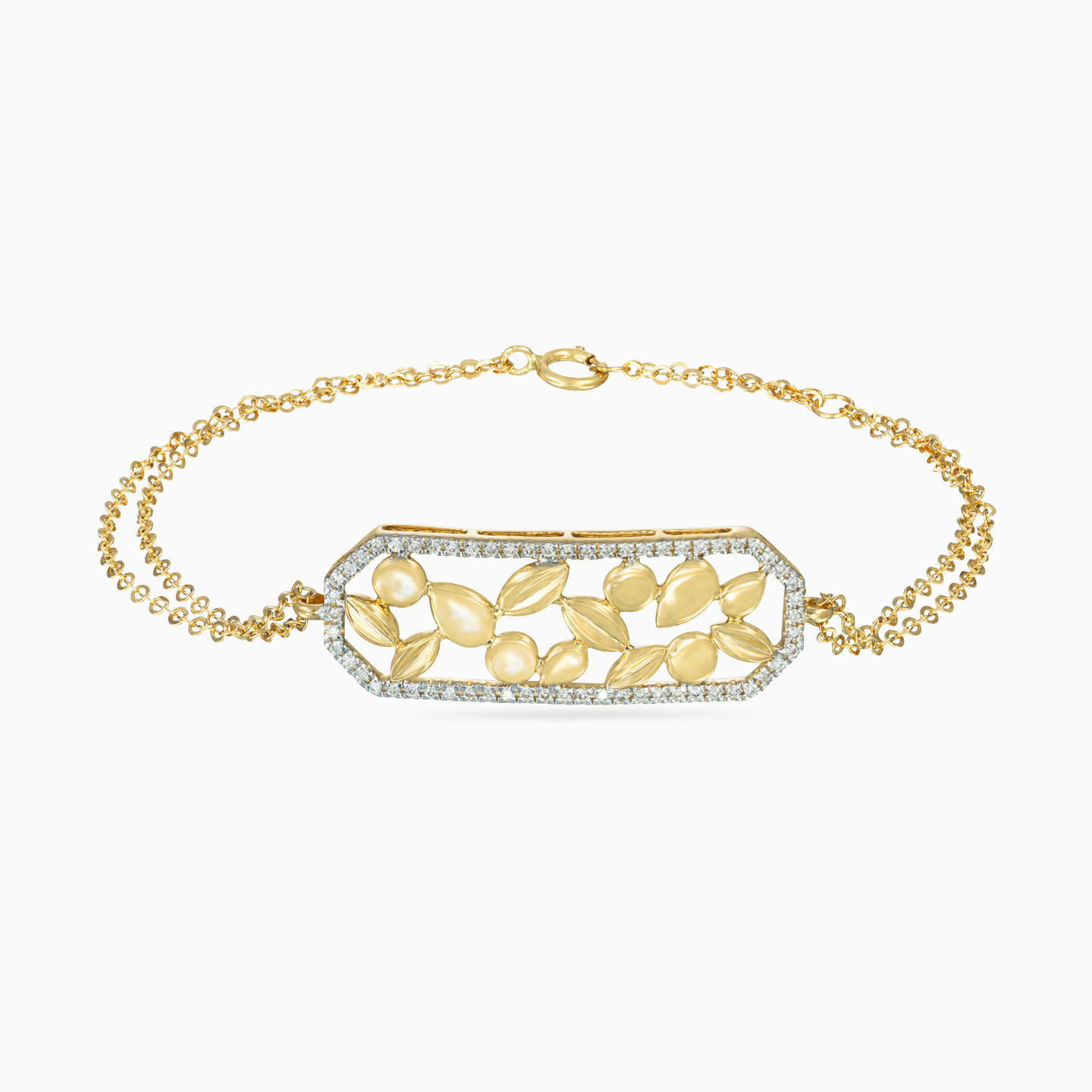 18K Gold Diamond Chain Bracelet