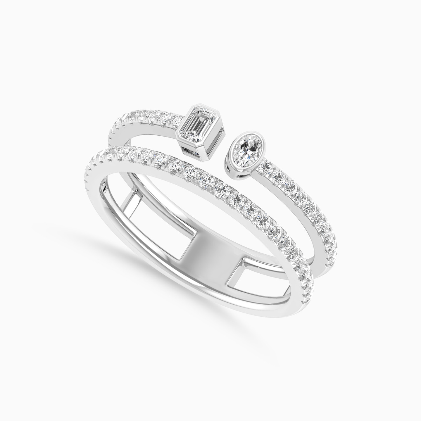 Multi-shaped Diamond Ring in 18K Gold - 3 Multi-shaped Diamond Ring in 18K Gold - 3