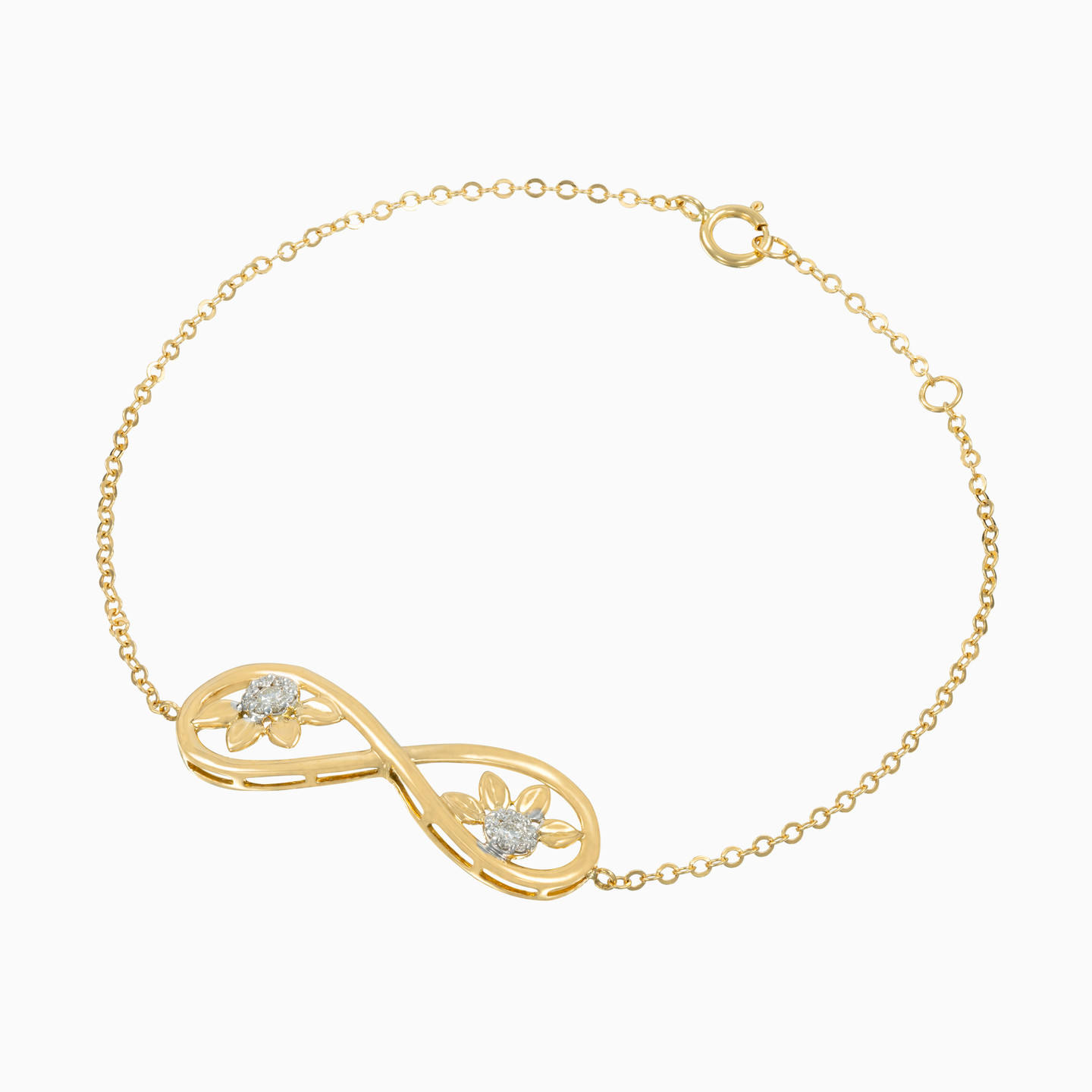 18K Gold Diamond Chain Bracelet - 2