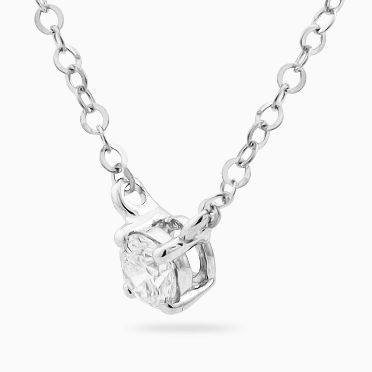 18K Gold Cubic Zirconia Pendant Necklace - 2