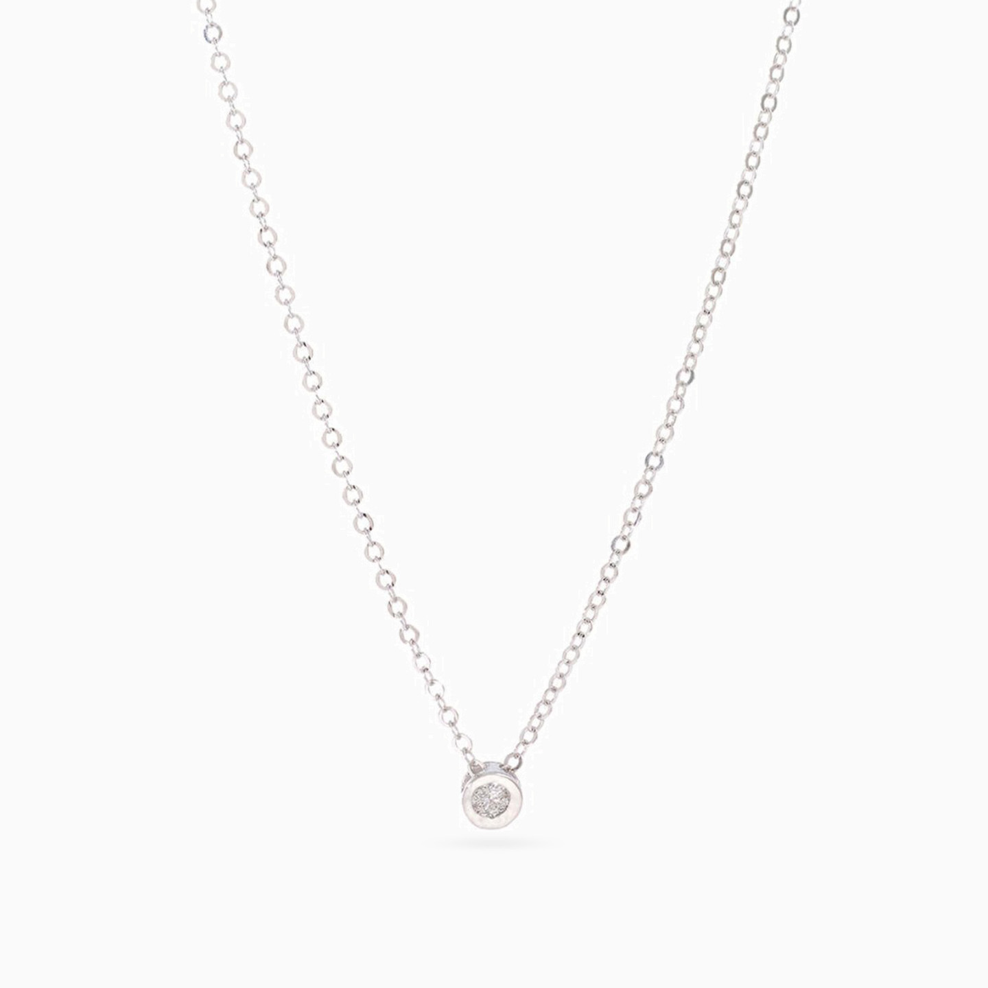 18K Gold Diamond Pendant Necklace - 2