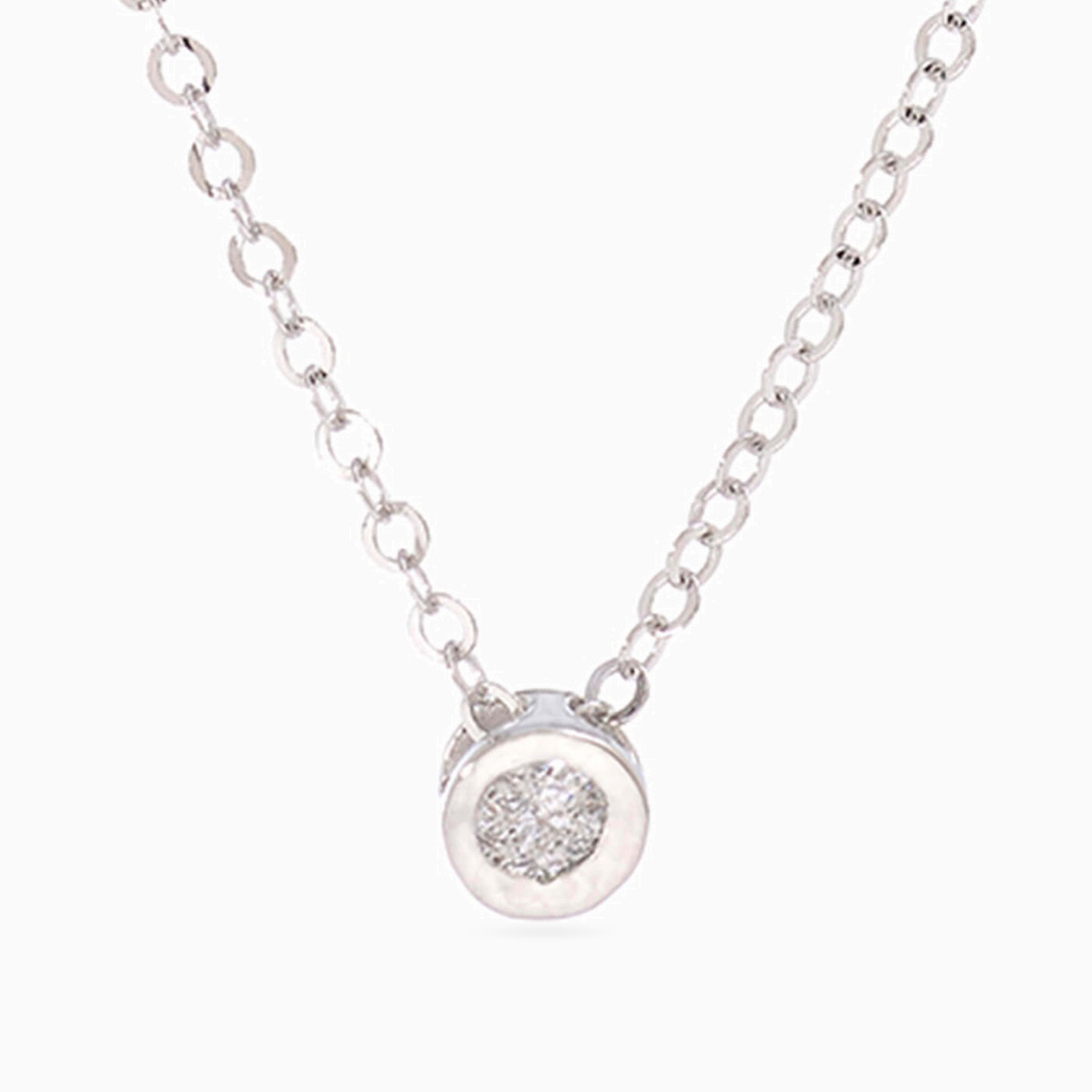 18K Gold Diamond Pendant Necklace