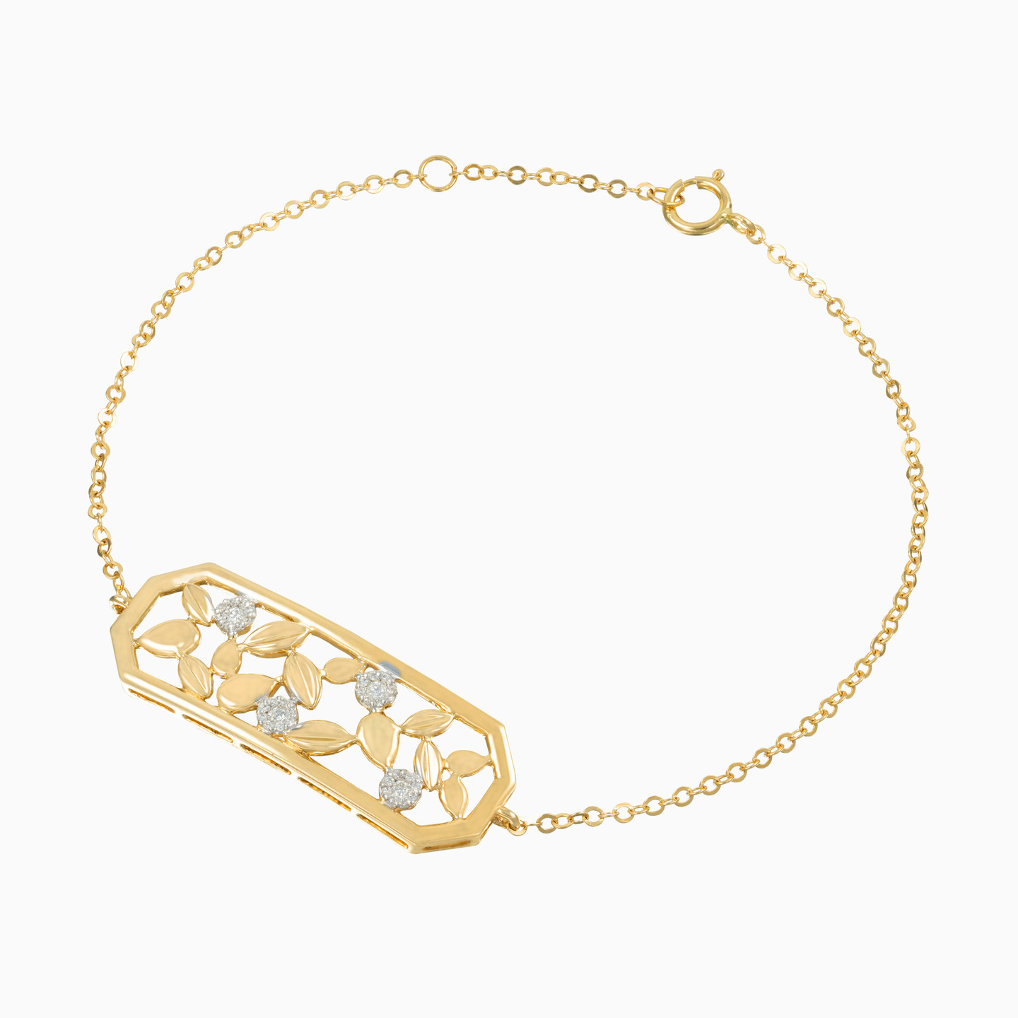 18K Gold Diamond Chain Bracelet - 2