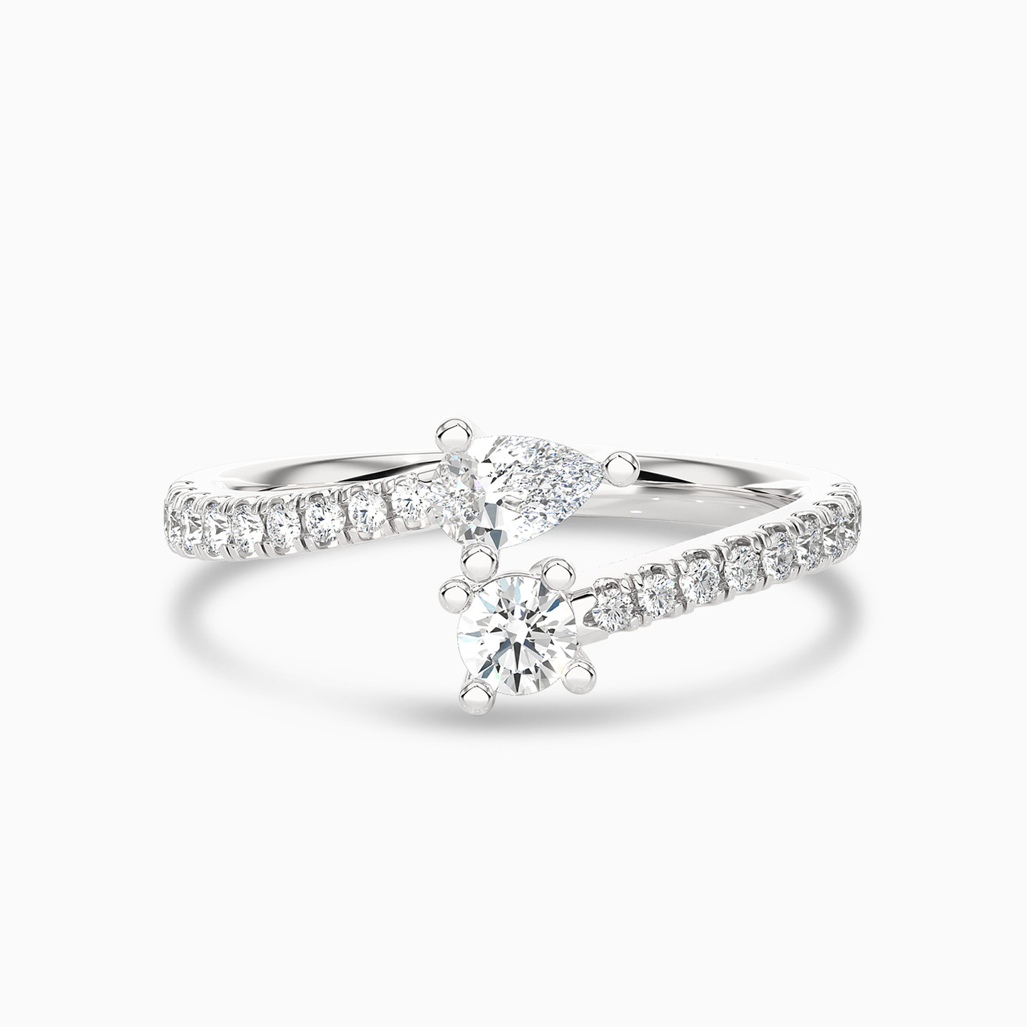 0.65 CT Brilliant Lab Grown Diamond Two headed Ring in 18K Gold 0.65 CT Brilliant Lab Grown Diamond Two headed Ring in 18K Gold