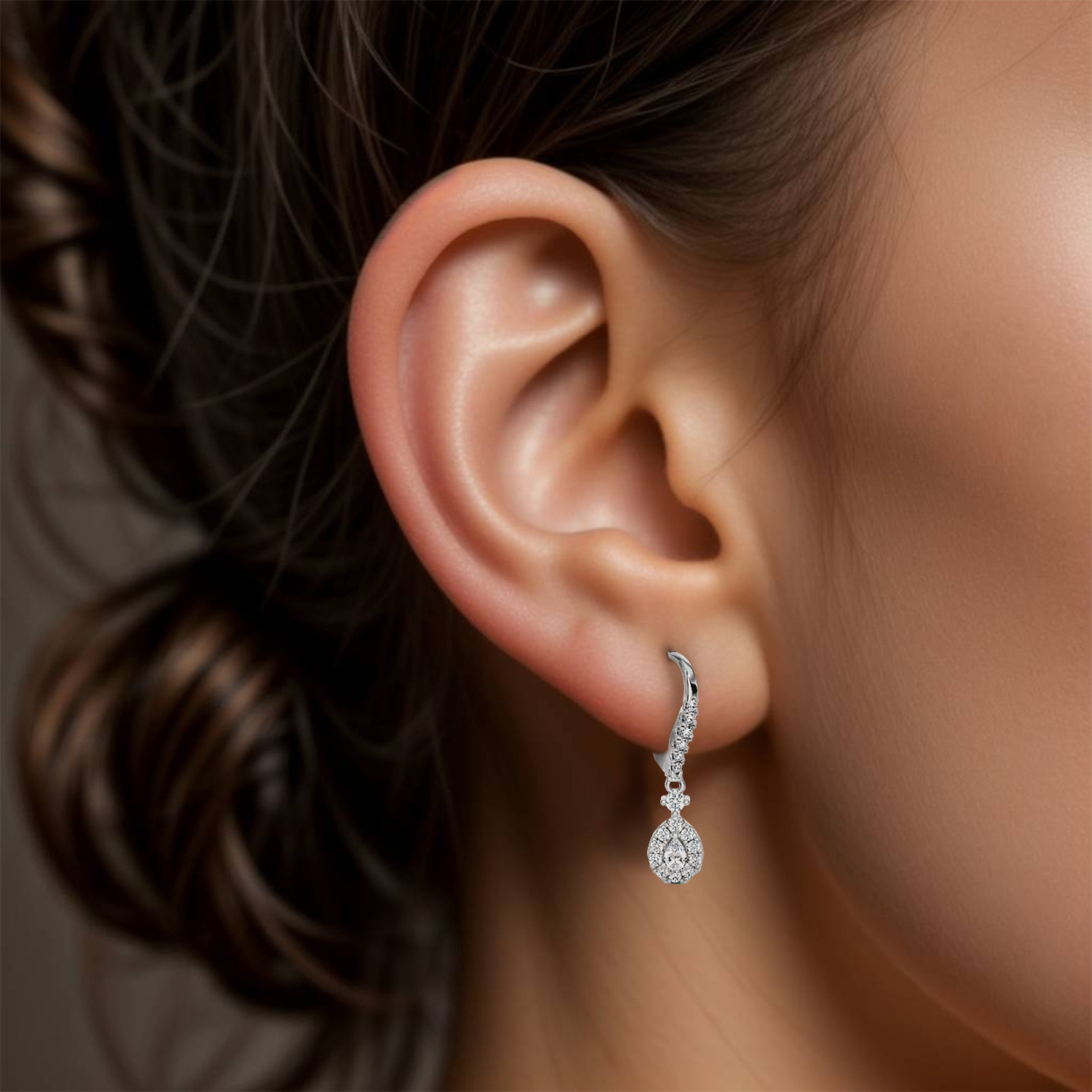 0.6 CT Multishaped Lab Grown Diamond Drop Earrings in 18K Gold - 4 0.6 CT Multishaped Lab Grown Diamond Drop Earrings in 18K Gold - 4
