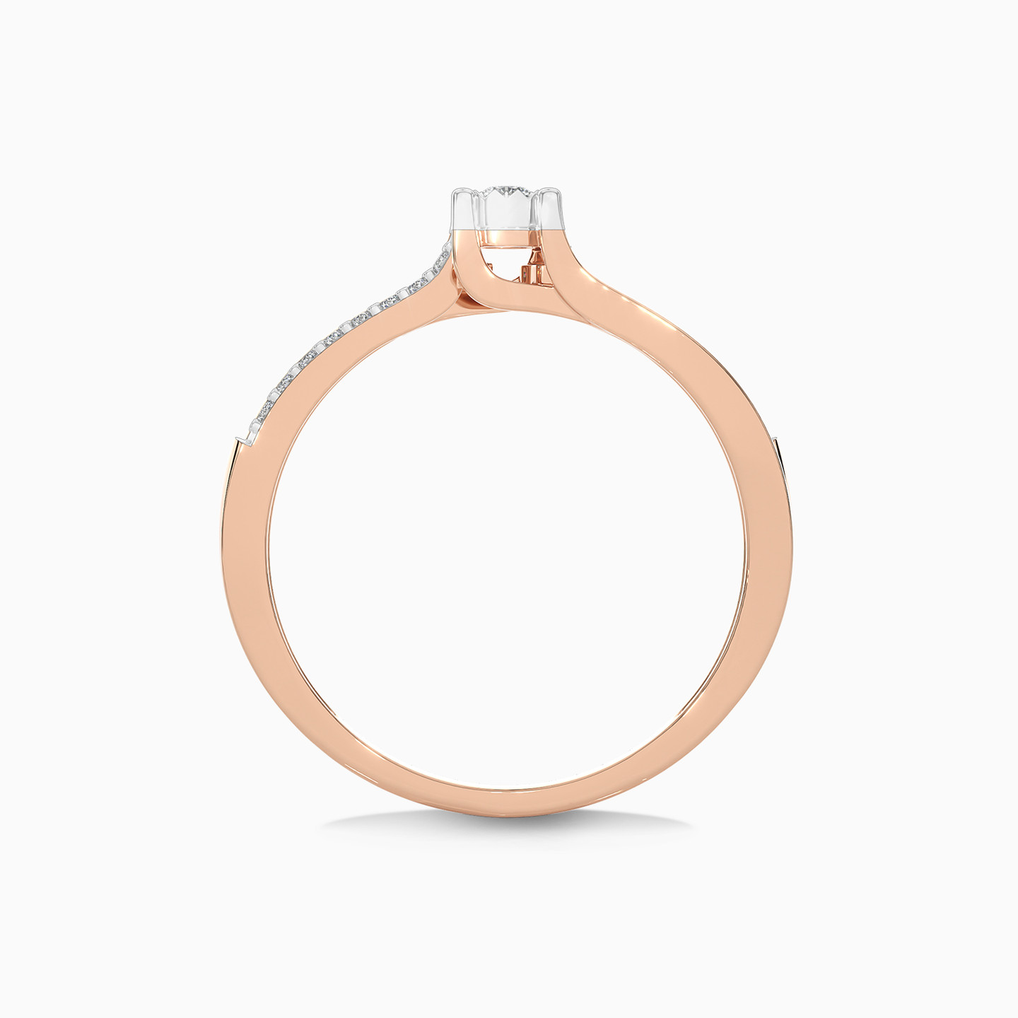 خاتم ذهب دائرة عيار 18 قيراط مزين بالألماس - 3 خاتم ذهب دائرة عيار 18 قيراط مزين بالألماس - 3