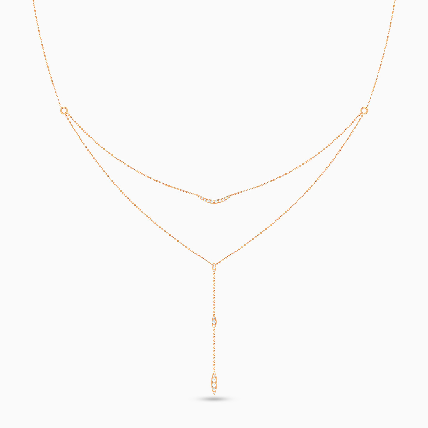 Marquise Diamond Layered Necklace in 18K Gold Marquise Diamond Layered Necklace in 18K Gold