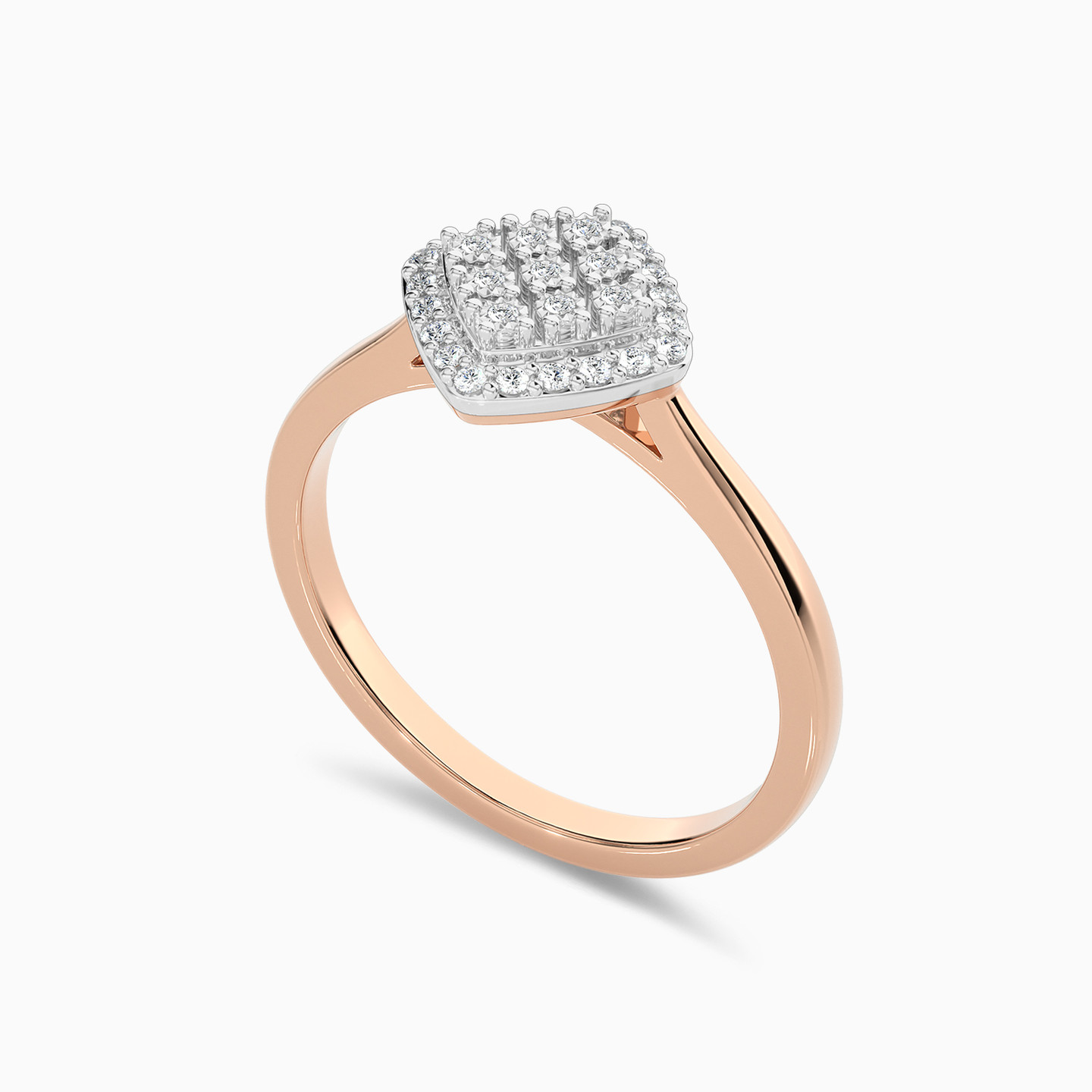 Cushion Shaped Diamond Statement Ring in 18K Gold  - 2