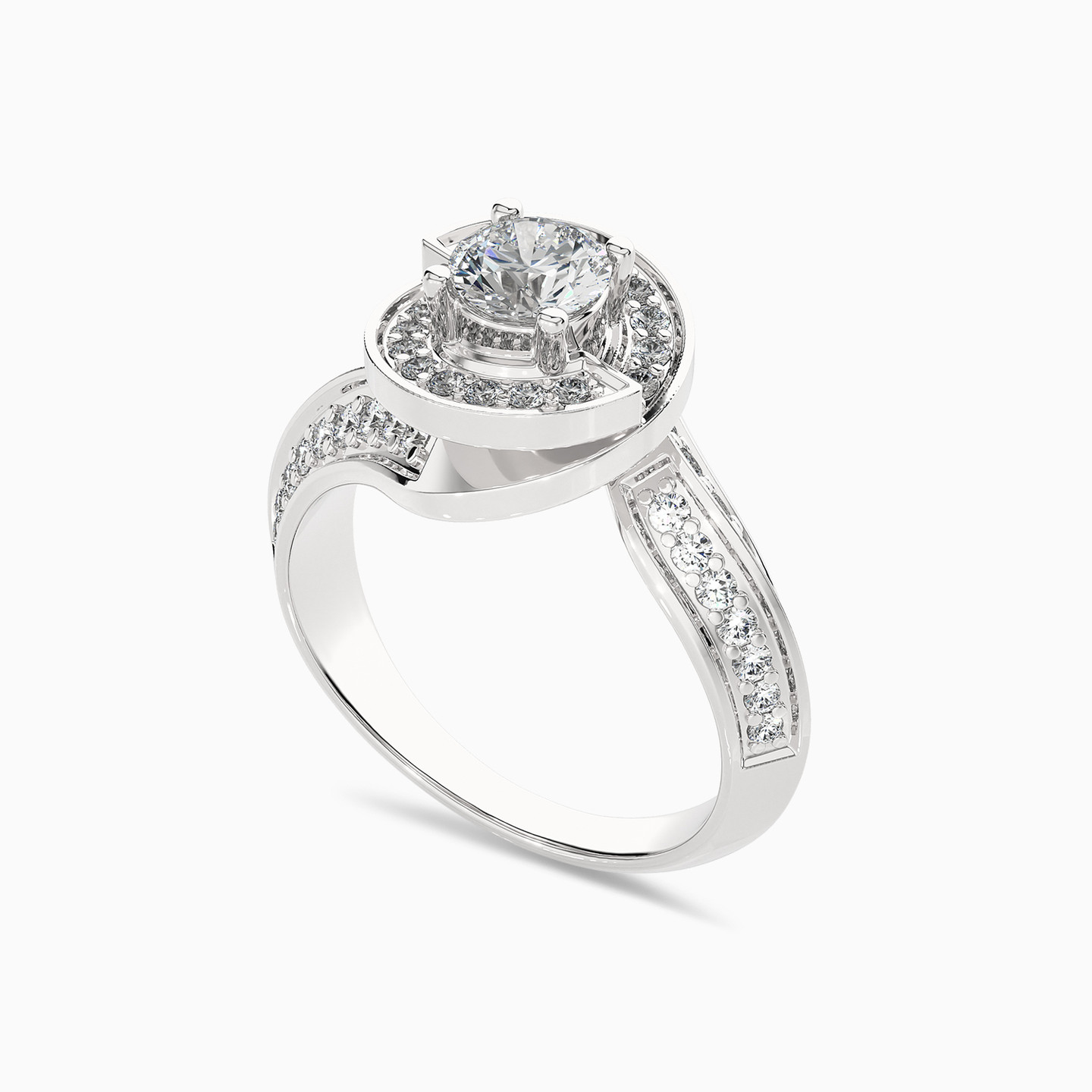 1.02 CT Brilliant Lab Grown Diamond Statement Ring in 18K Gold - 3 1.02 CT Brilliant Lab Grown Diamond Statement Ring in 18K Gold - 3