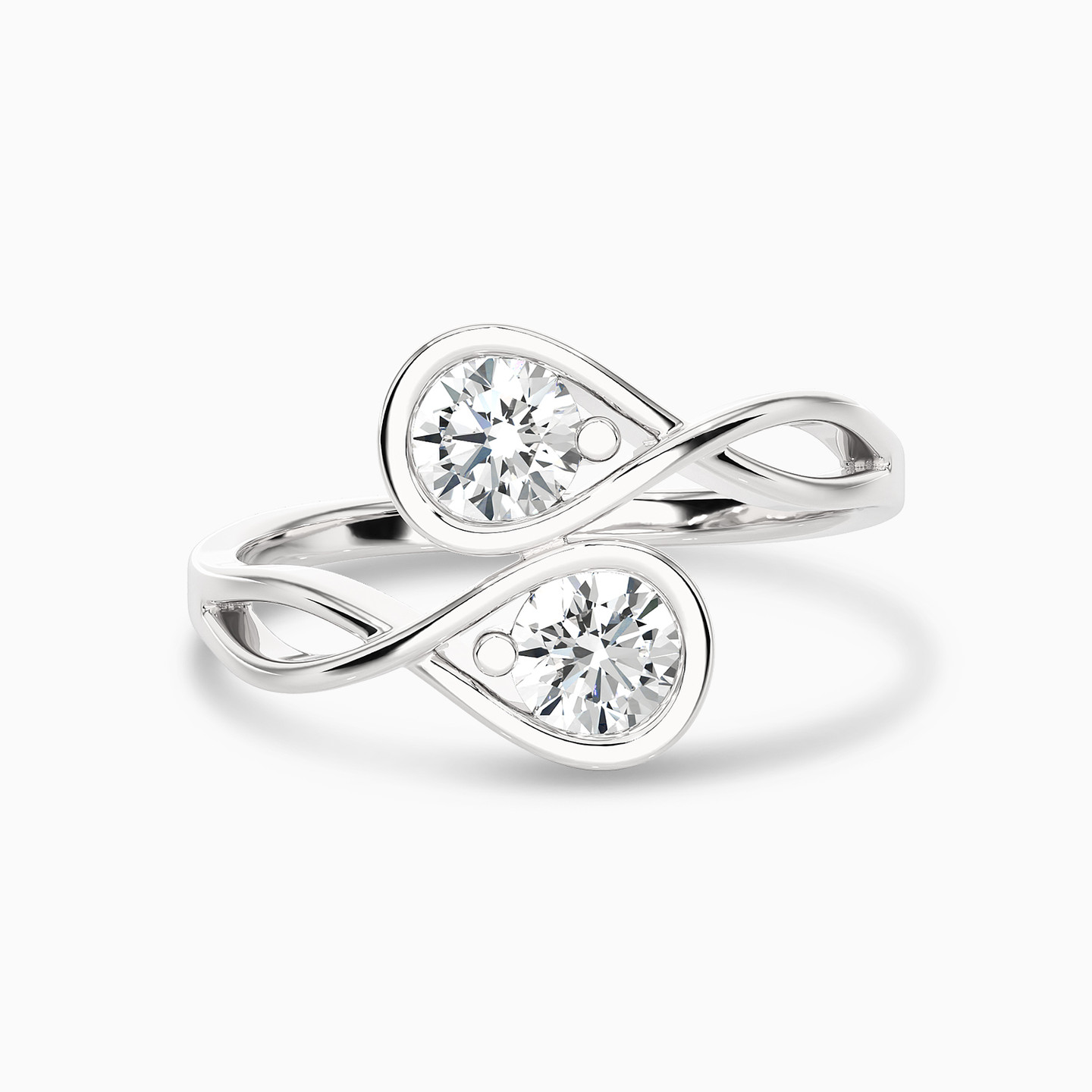 0.7 CT Pear Lab Grown Diamond Two headed Ring in 18K Gold 0.7 CT Pear Lab Grown Diamond Two headed Ring in 18K Gold