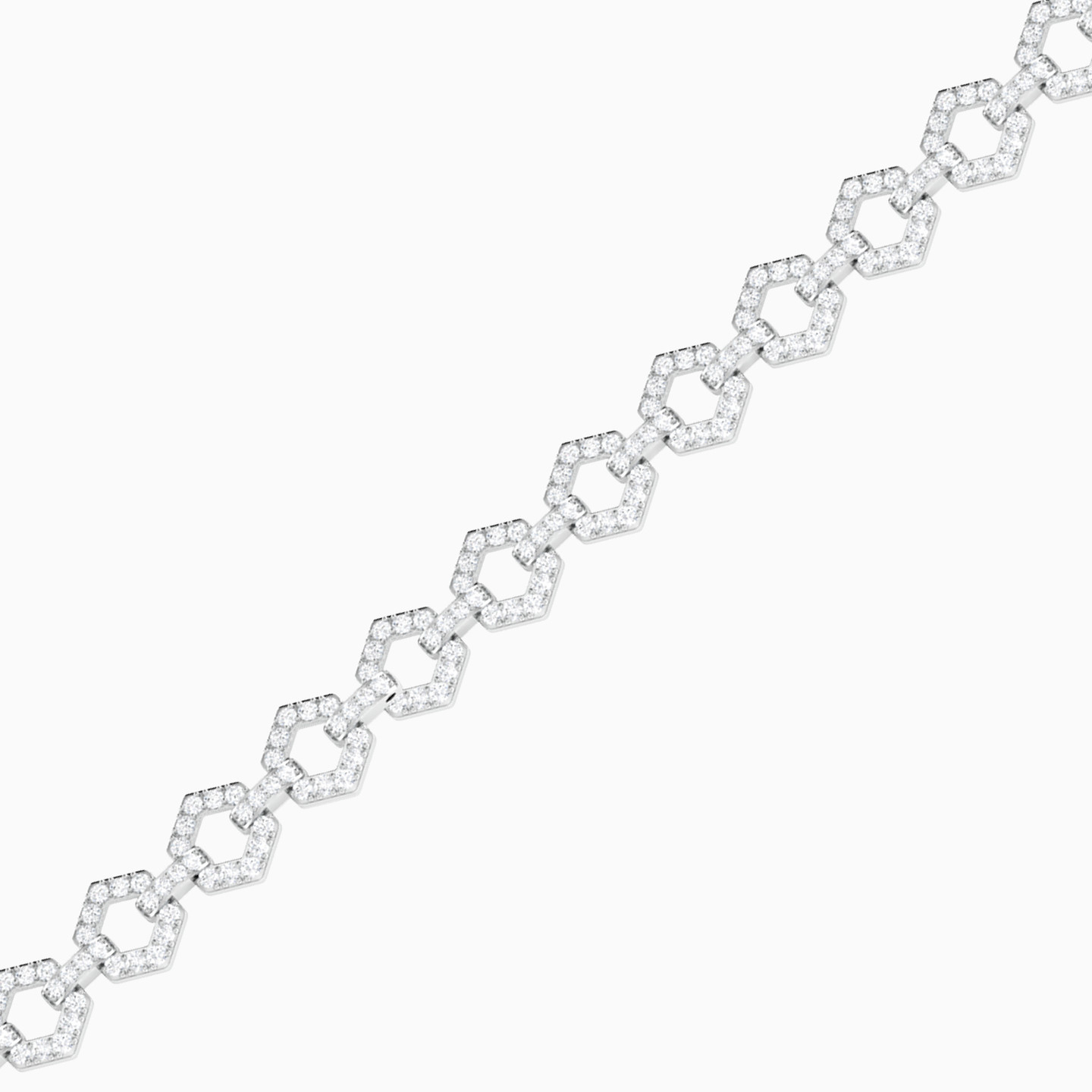 Link Diamond Chain Bracelet in 18K Gold - 4 Link Diamond Chain Bracelet in 18K Gold - 4