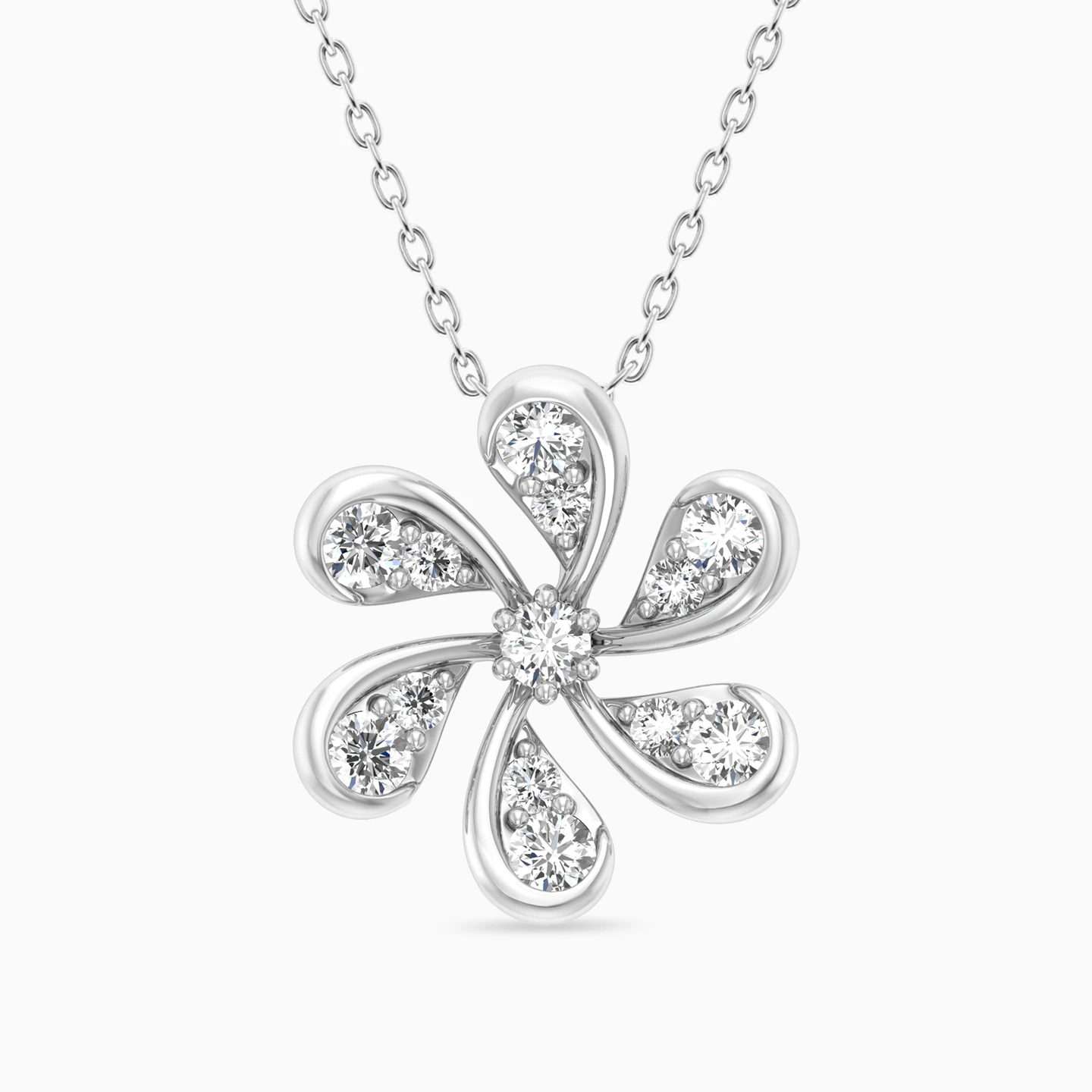Flower Diamond Pendant in 18K Gold Flower Diamond Pendant in 18K Gold