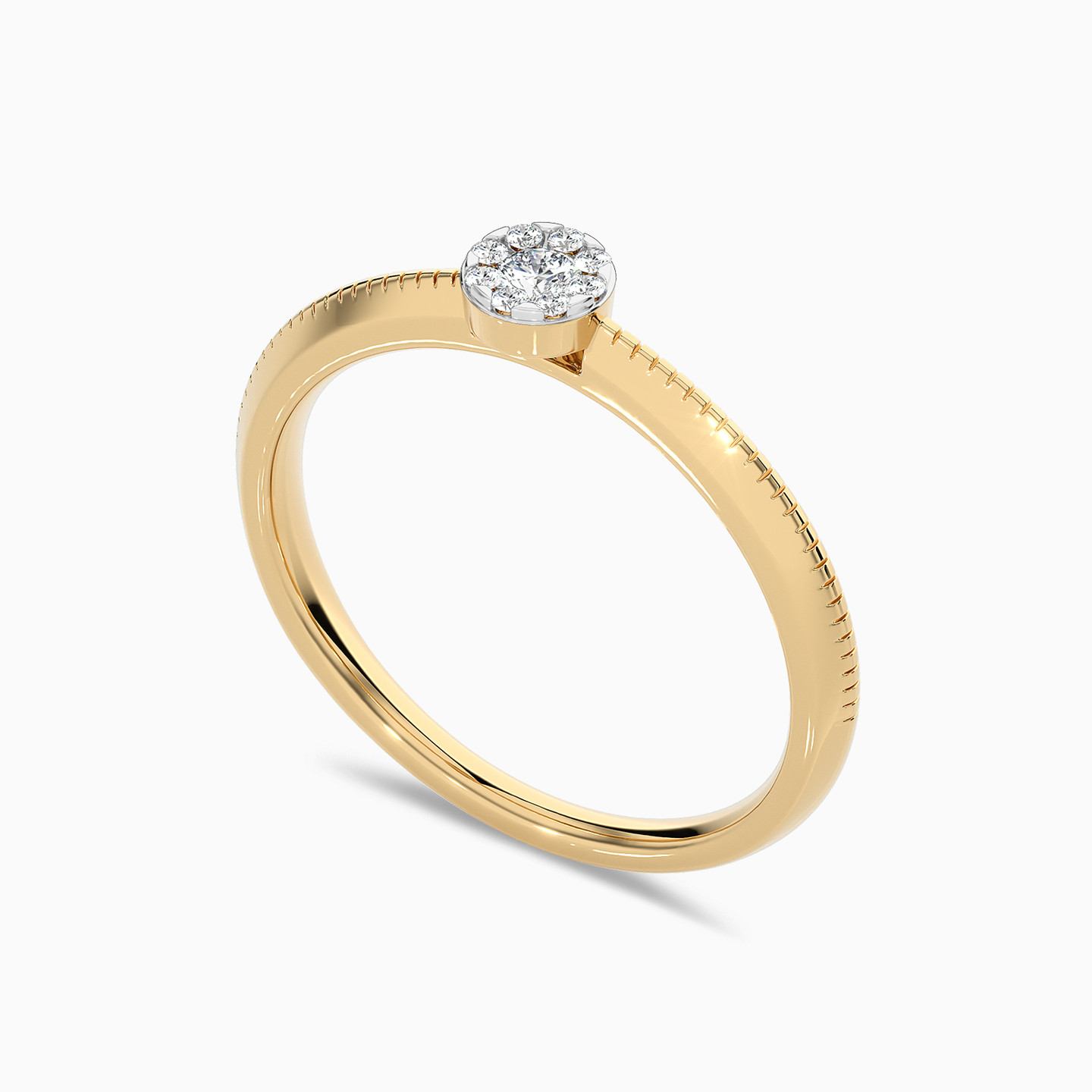 Circle Diamond Ring in 18K Gold - 2 Circle Diamond Ring in 18K Gold - 2